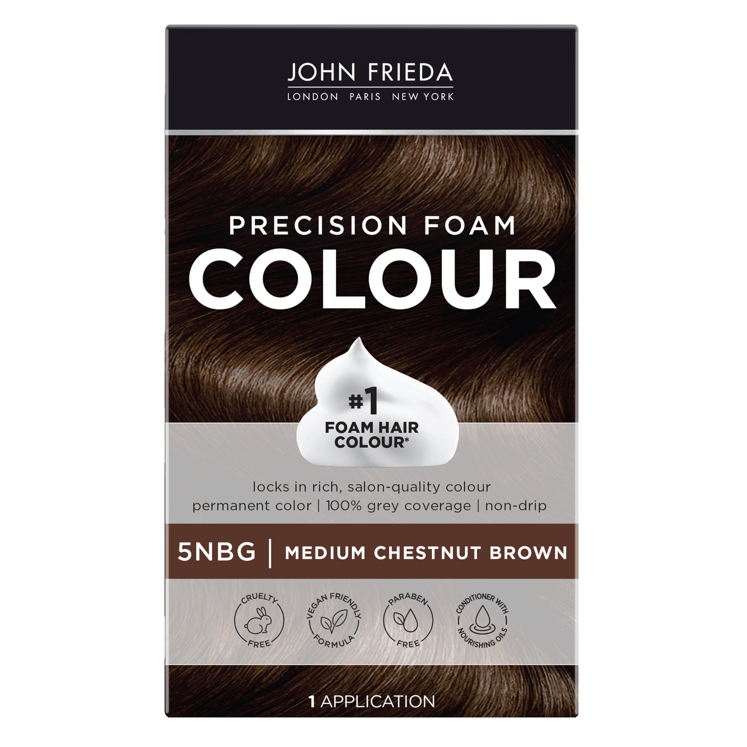 Foto 2 pulgar | Tinte De Pelo John Frieda Precision Foam 5nbg Medium Brown - Venta Internacional.
