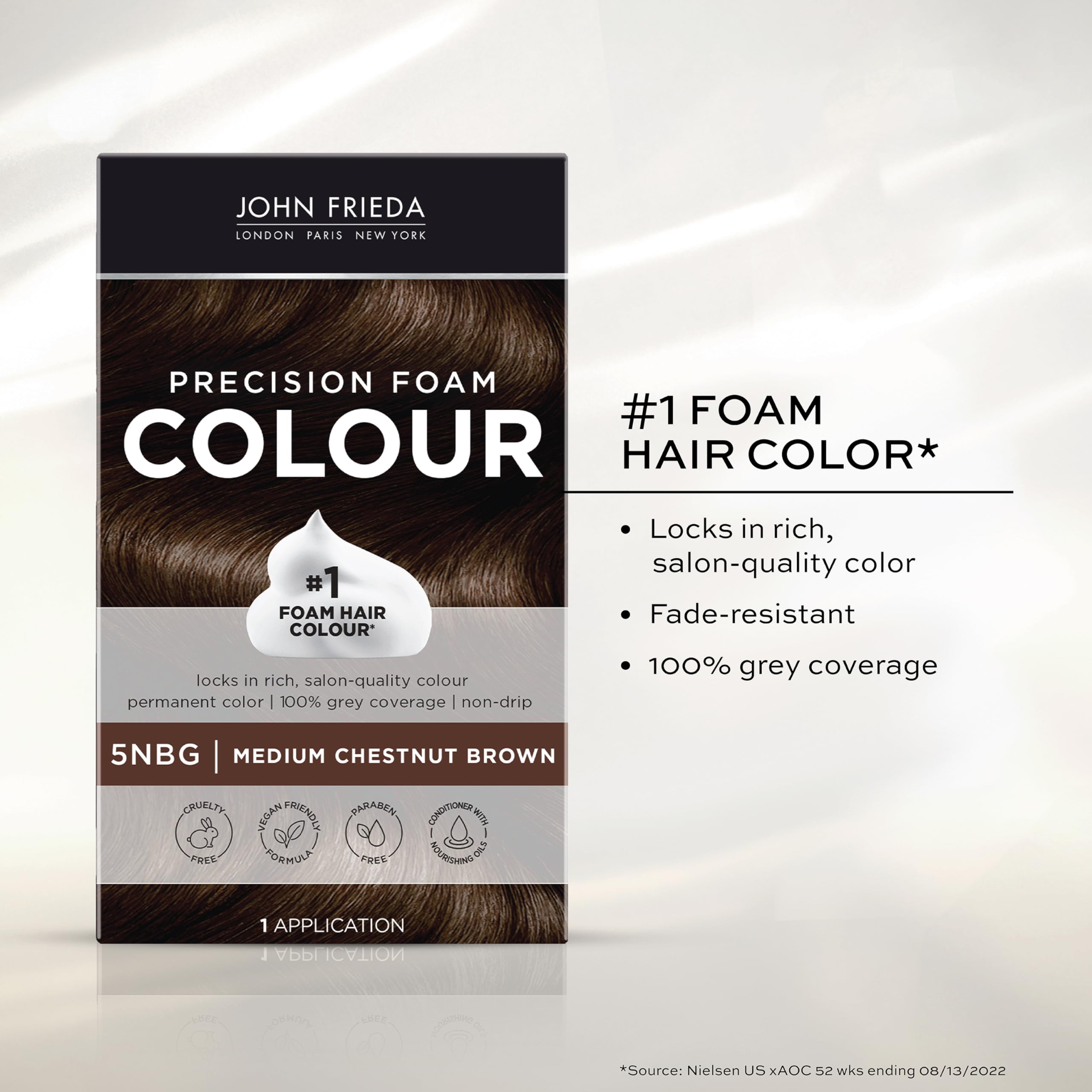 Foto 3 pulgar | Tinte De Pelo John Frieda Precision Foam 5nbg Medium Brown - Venta Internacional.