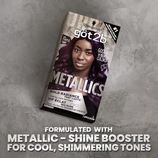 Foto 3 pulgar | Tinte De Pelo Got2b Metallics Permanent M64 Purple Night - Venta Internacional.