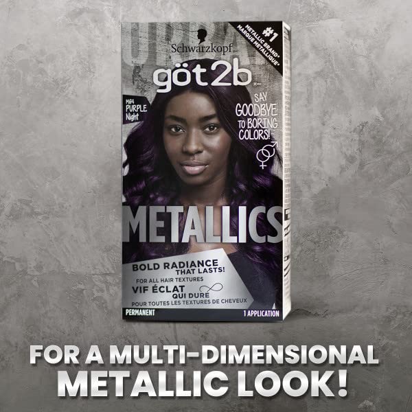 Foto 5 pulgar | Tinte De Pelo Got2b Metallics Permanent M64 Purple Night - Venta Internacional.