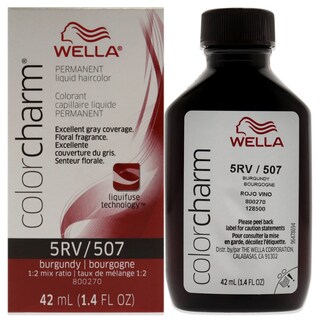 Foto 1 | Líquido Permanente Color Burdeos Wella Color Charm 5rv - Venta Internacional.