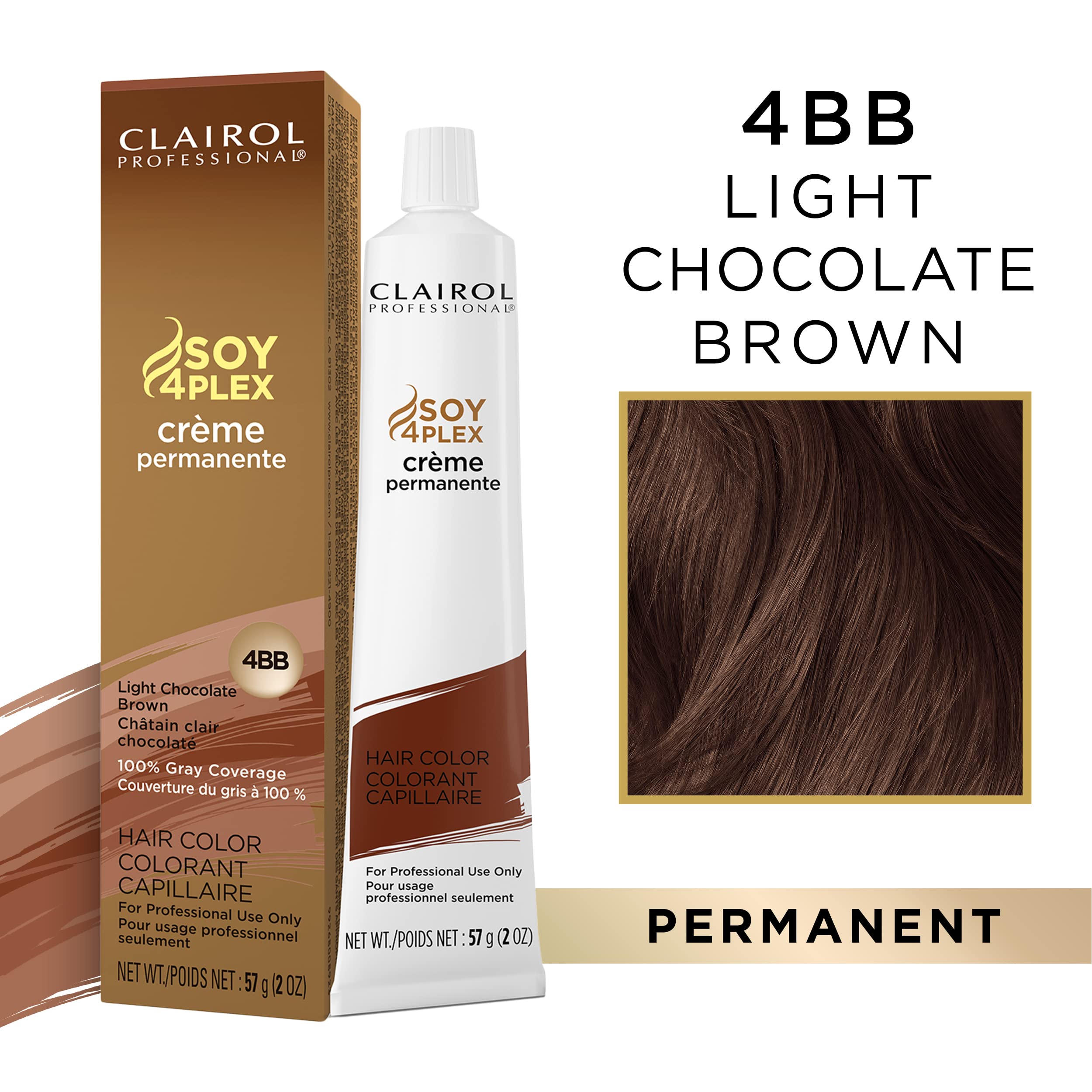 Foto 3 pulgar | Tinte Para El Cabello Clairol Professional Permanent Crème 4bb Light Chocolate - Venta Internacional.