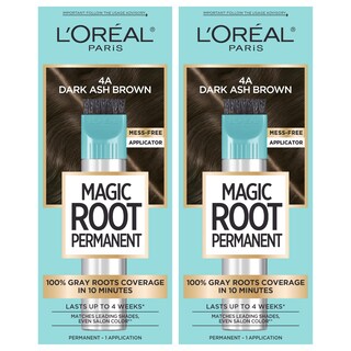 Foto 1 | Tinte De Pelo L'oréal Paris Root Rescue Dark Ash Brown 4a, Paquete De 2 - Venta Internacional.