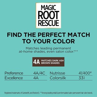 Foto 2 | Tinte De Pelo L'oréal Paris Root Rescue Dark Ash Brown 4a, Paquete De 2 - Venta Internacional.