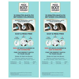 Foto 7 | Tinte De Pelo L'oréal Paris Root Rescue Dark Ash Brown 4a, Paquete De 2 - Venta Internacional.