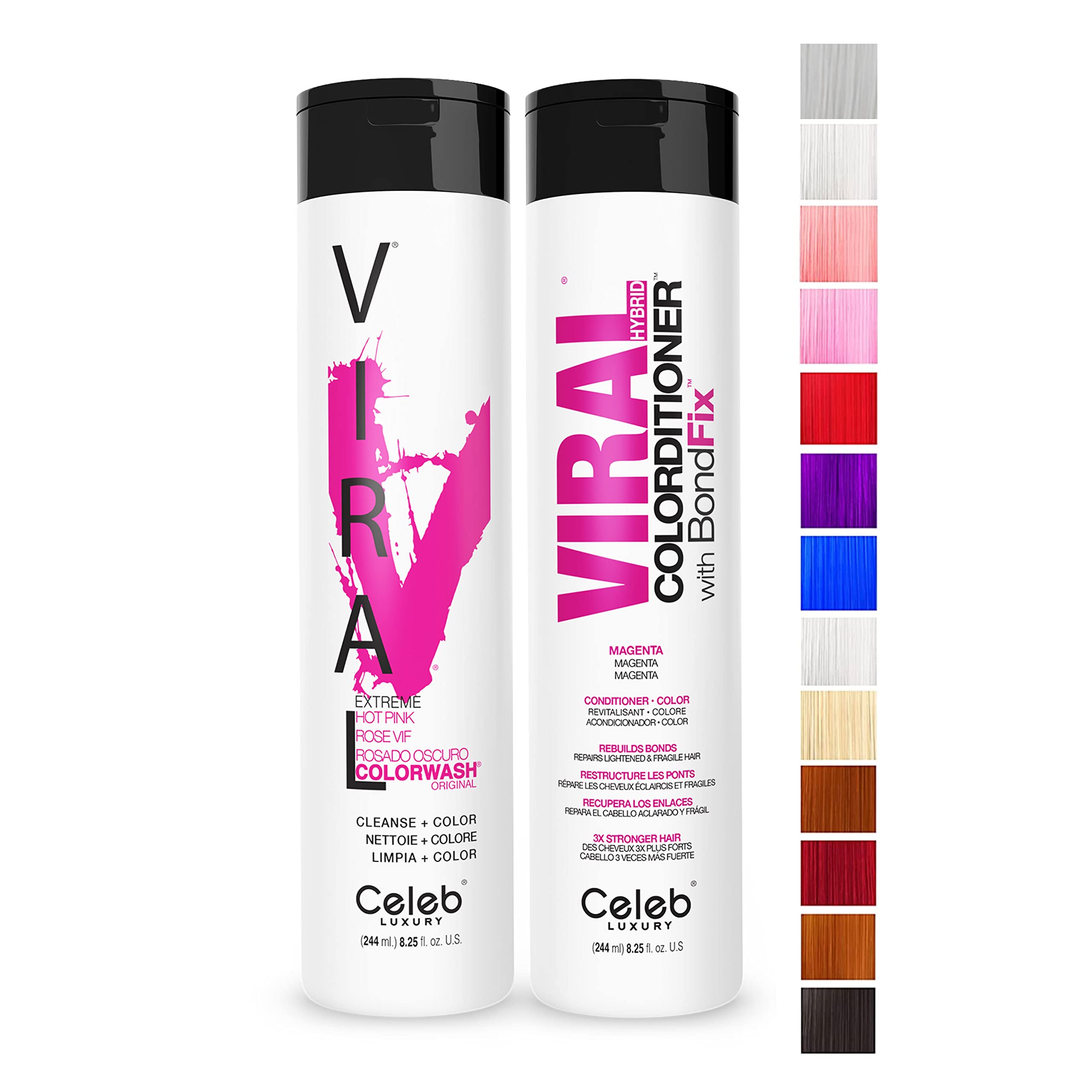 Champú Y Acondicionador Celeb Luxury Viral Hot Pink/magenta - Venta Internacional.