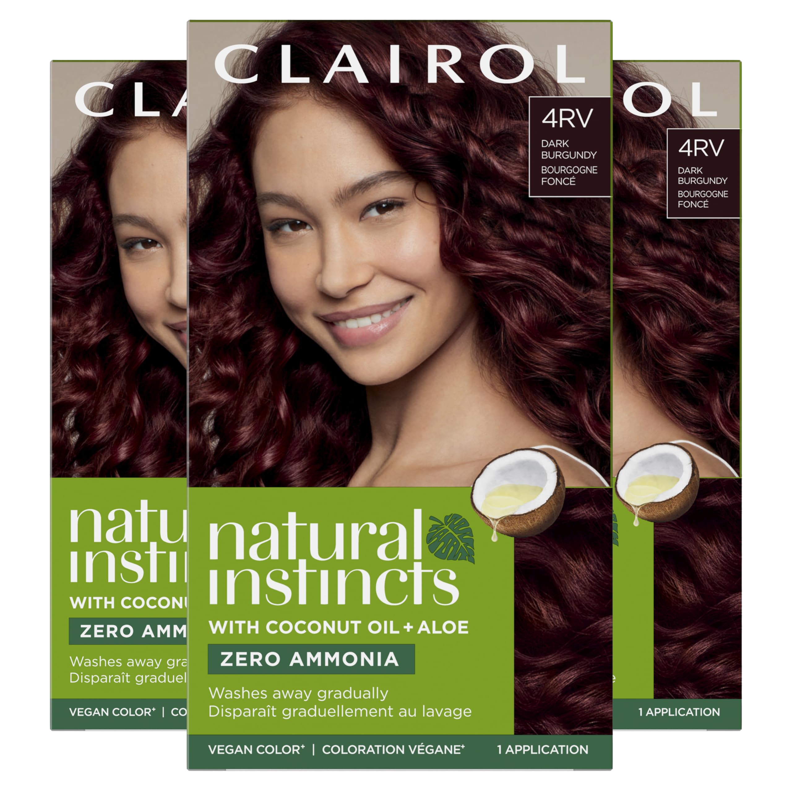 Foto 2 pulgar | Tinte Para El Cabello Clairol Natural Instincts Demi-permanent 4rv X3 - Venta Internacional.