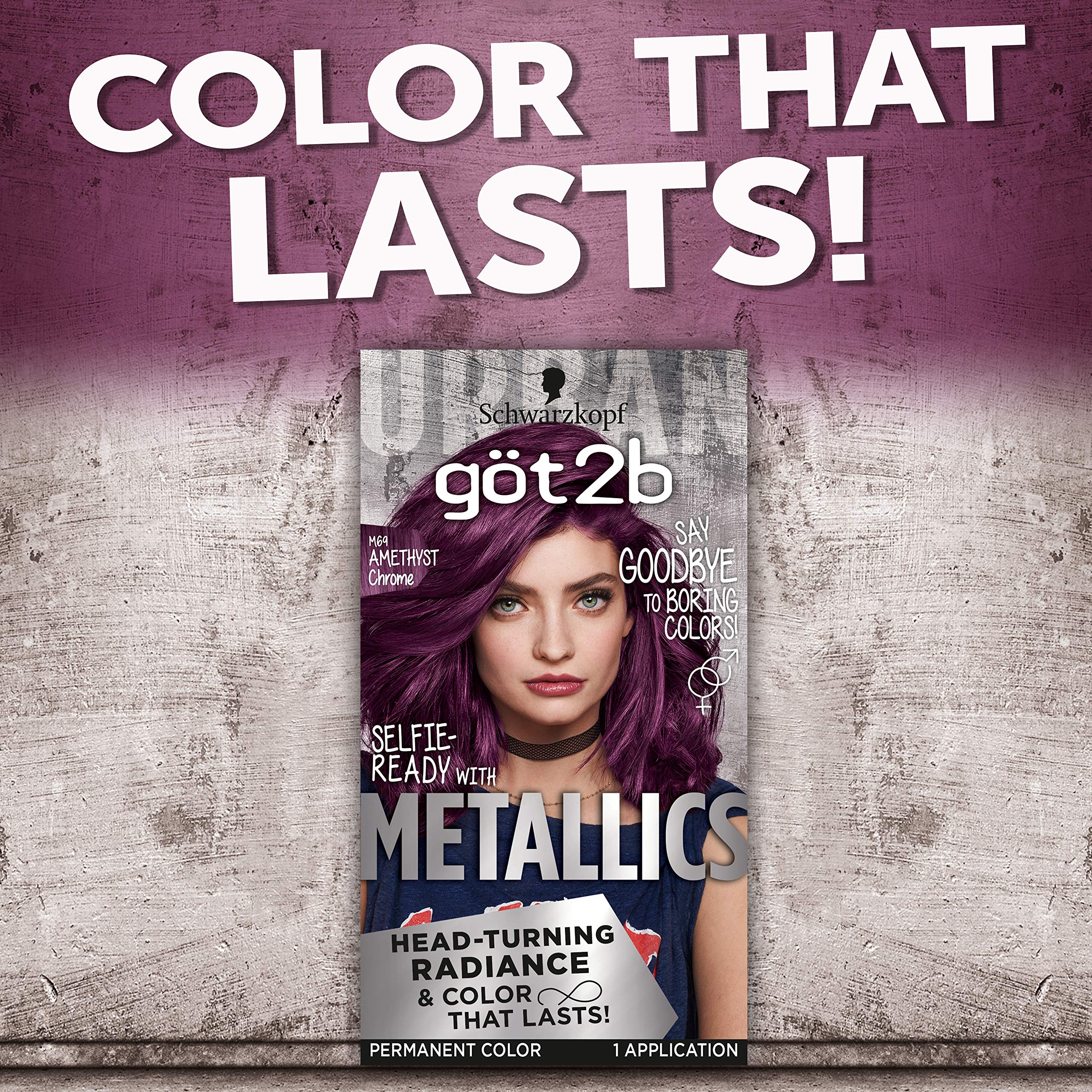 Foto 4 pulgar | Tinte De Pelo Schwarzkopf Got2b Metallics M69 Amethyst Chrome - Venta Internacional.