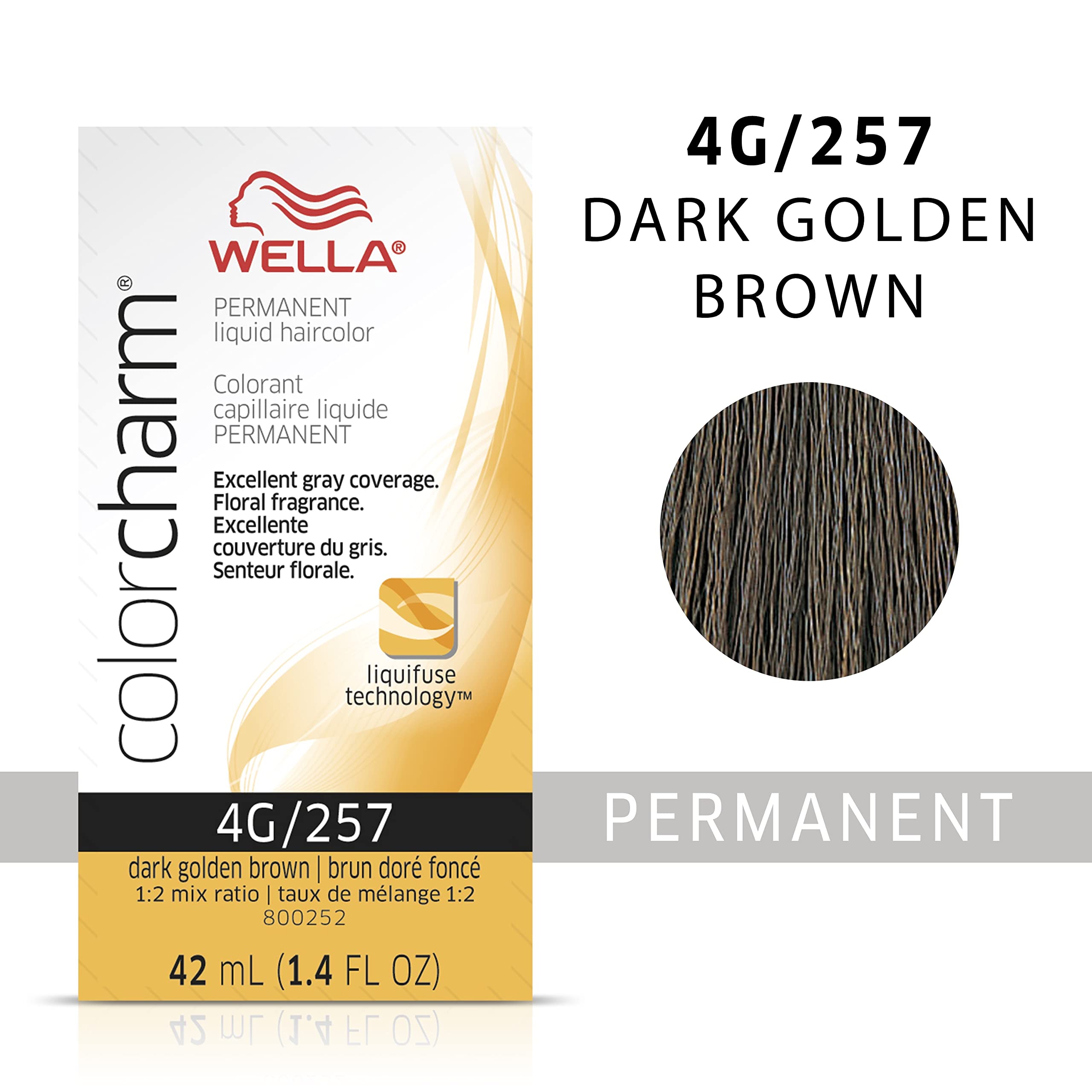 Foto 3 pulgar | Tinte De Pelo Wella Color Charm Permanent Liquid 4g Dark Gold Brown - Venta Internacional.