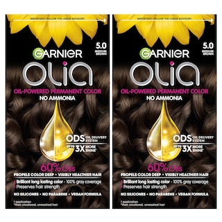 Foto 1 | Tinte De Pelo Garnier Olia Ammonia-free 5.0 Medium Brown 2x - Venta Internacional.