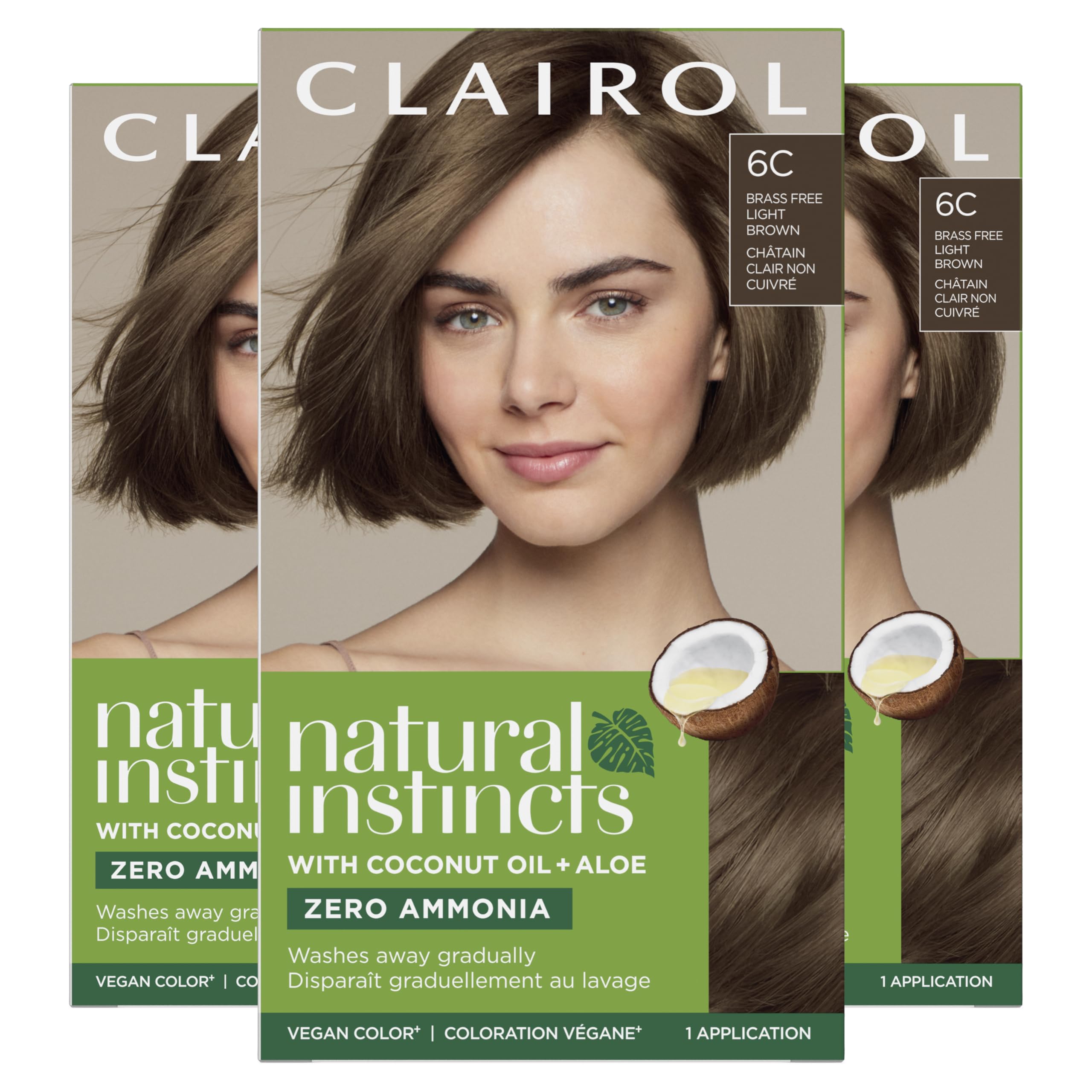 Tinte Para El Cabello Clairol Natural Instincts Demi-permanent 6c Marrón Claro - Venta Internacional.