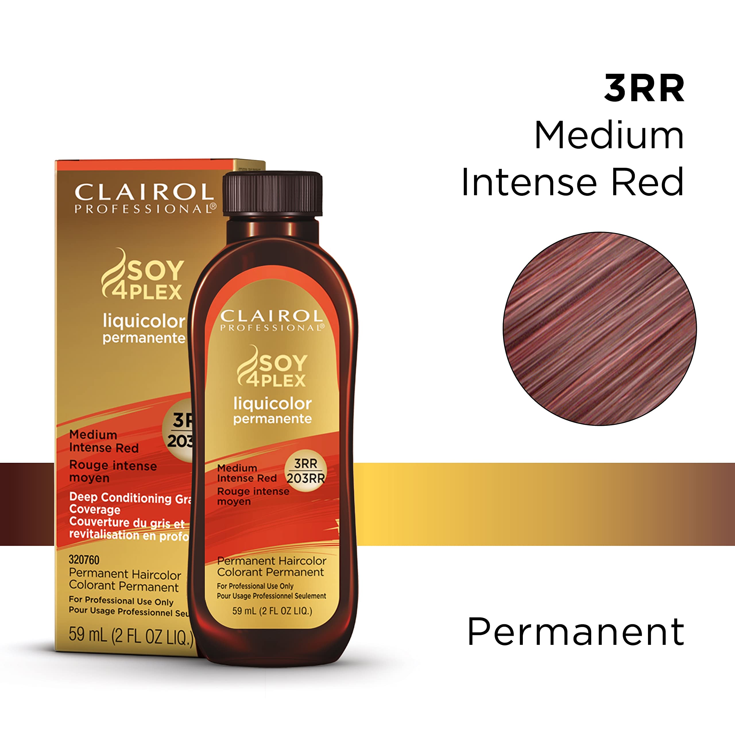 Foto 2 | Tinte Para El Cabello Clairol Professional Liquicolor 3rr Medium Red 60 Ml - Venta Internacional.