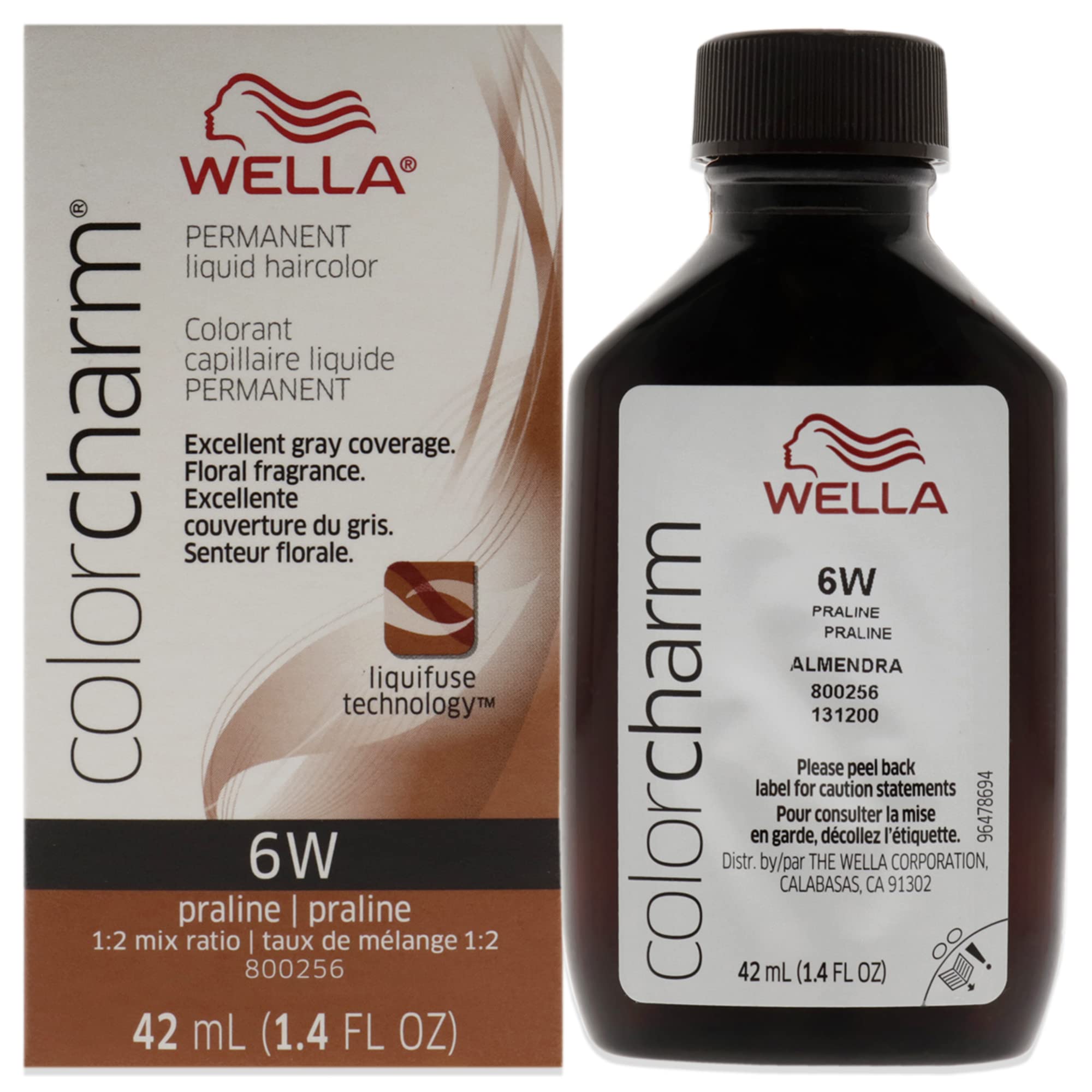 Color De Cabello Wella Color Charm Líquido Permanente, 6 W Praliné - Venta Internacional.