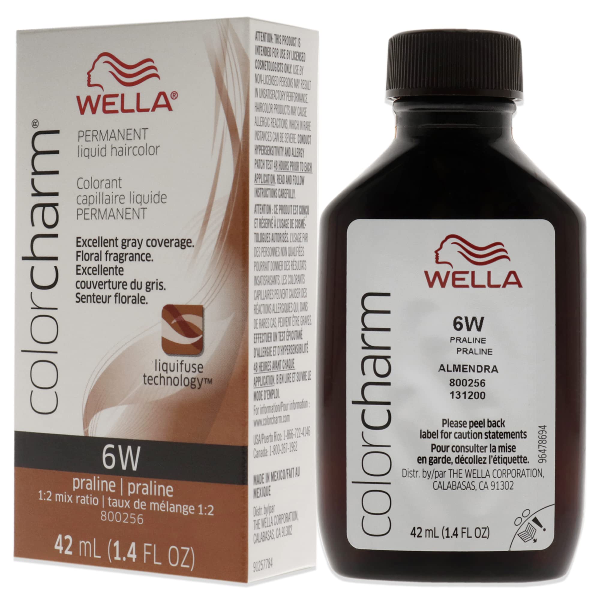 Foto 4 | Color De Cabello Wella Color Charm Líquido Permanente, 6 W Praliné - Venta Internacional.