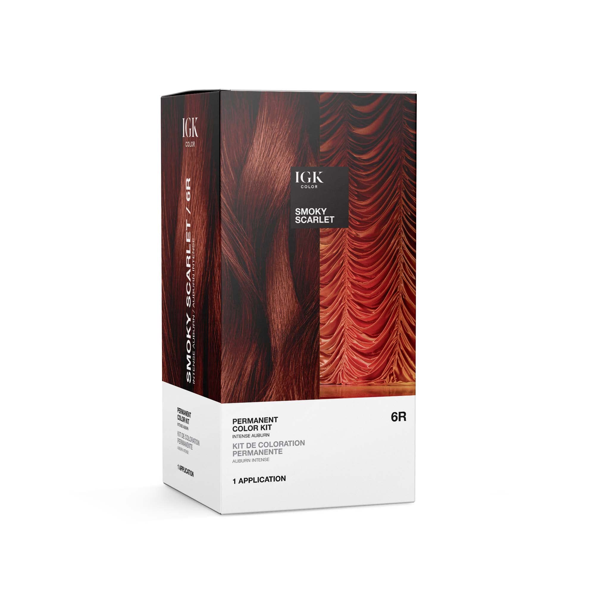 Kit De Coloración De Cabello Igk Permanent Smoky Scarlet Auburn 6r 140 Ml - Venta Internacional.