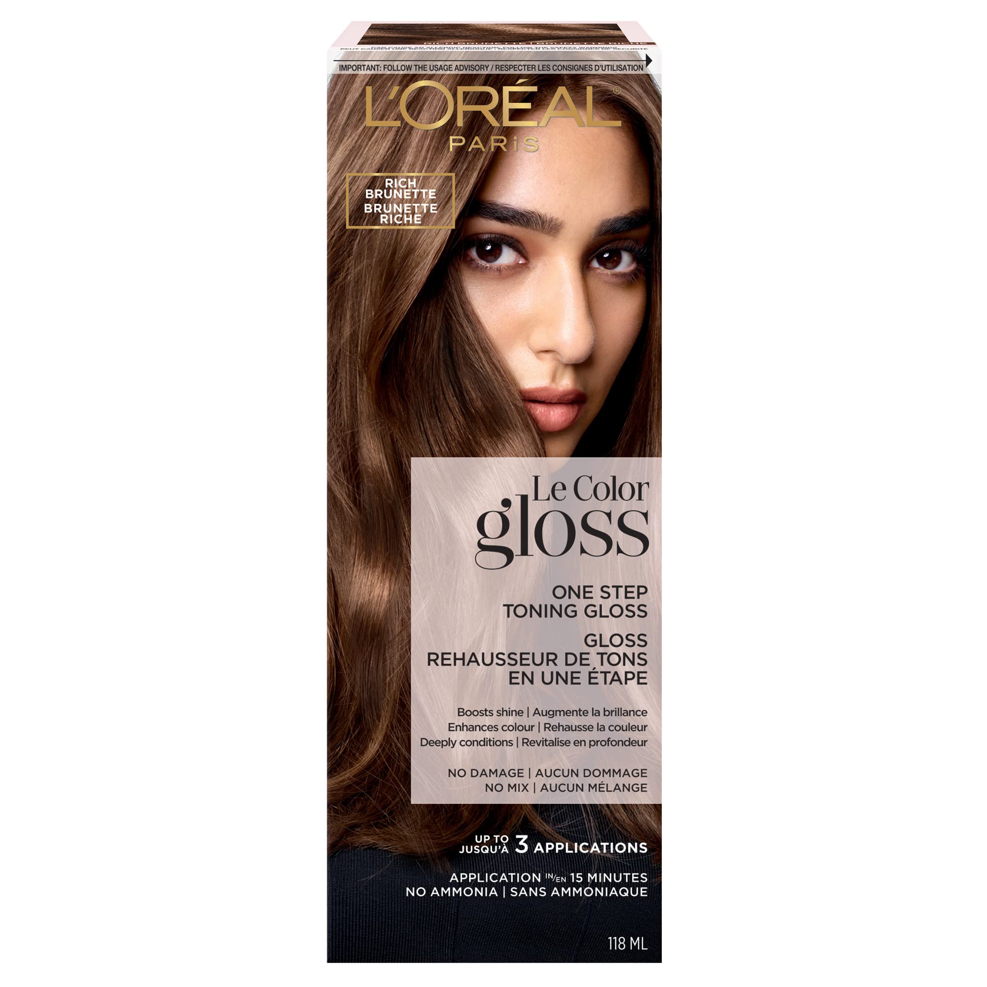 Foto 2 pulgar | Brillo De Pelo L'oreal Paris Le Color One Step Tonificante Rich Brunette - Venta Internacional.