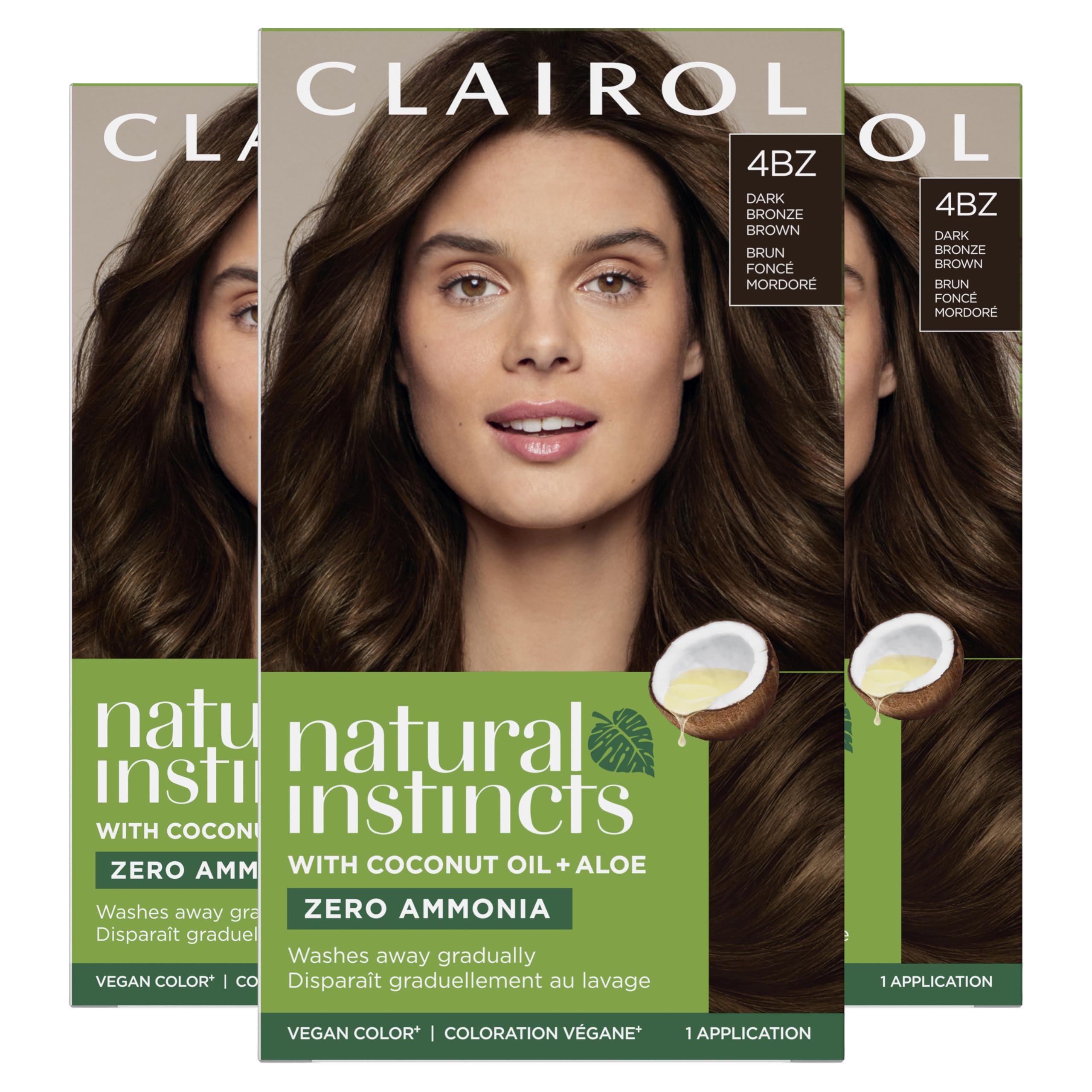 Foto 2 pulgar | Tinte Para El Cabello Clairol Natural Instincts Demi-permanent 4bz Pack 3 - Venta Internacional.