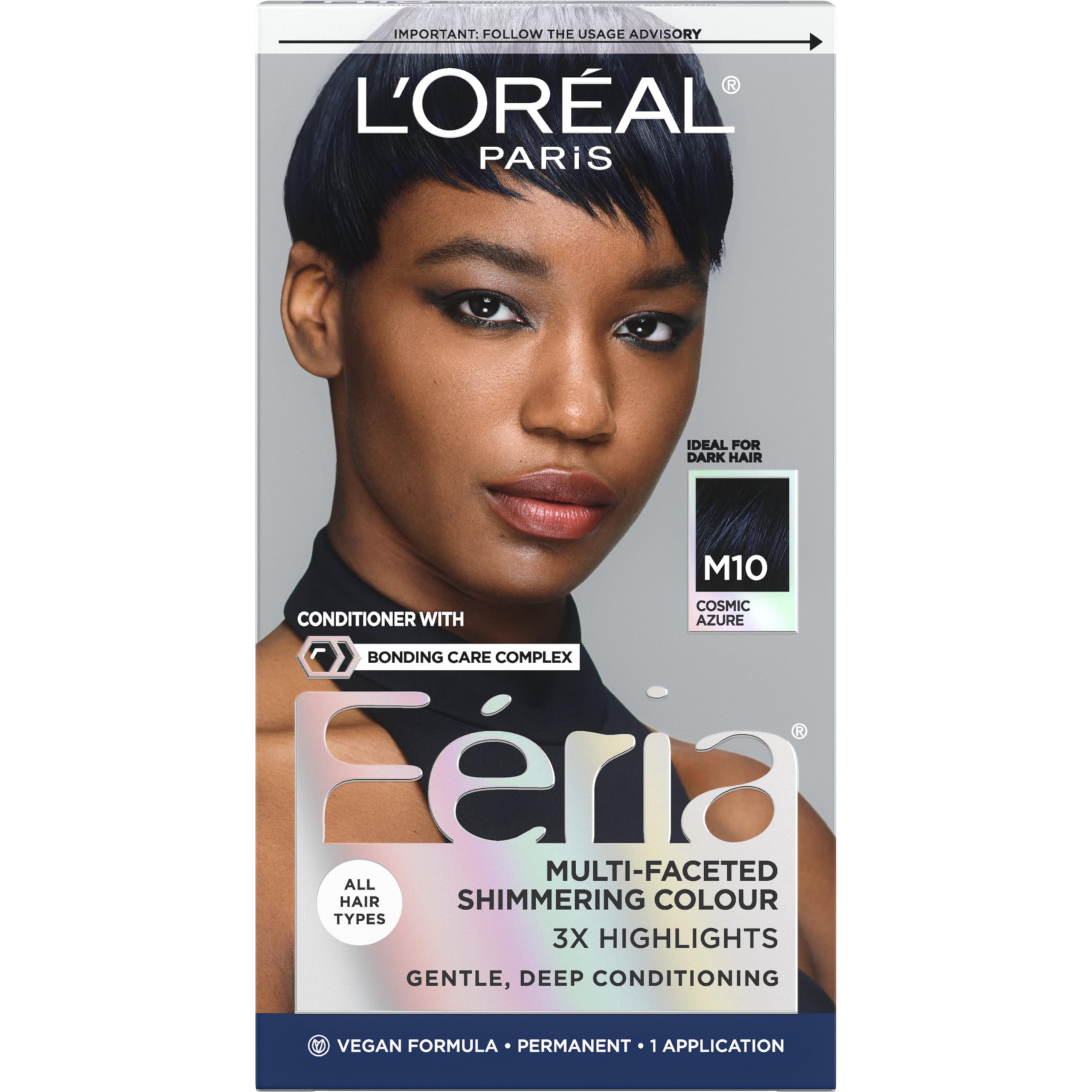 Tinte Para El Cabello L'oreal Paris Feria Midnight Bold Cosmic Azure - Venta Internacional.