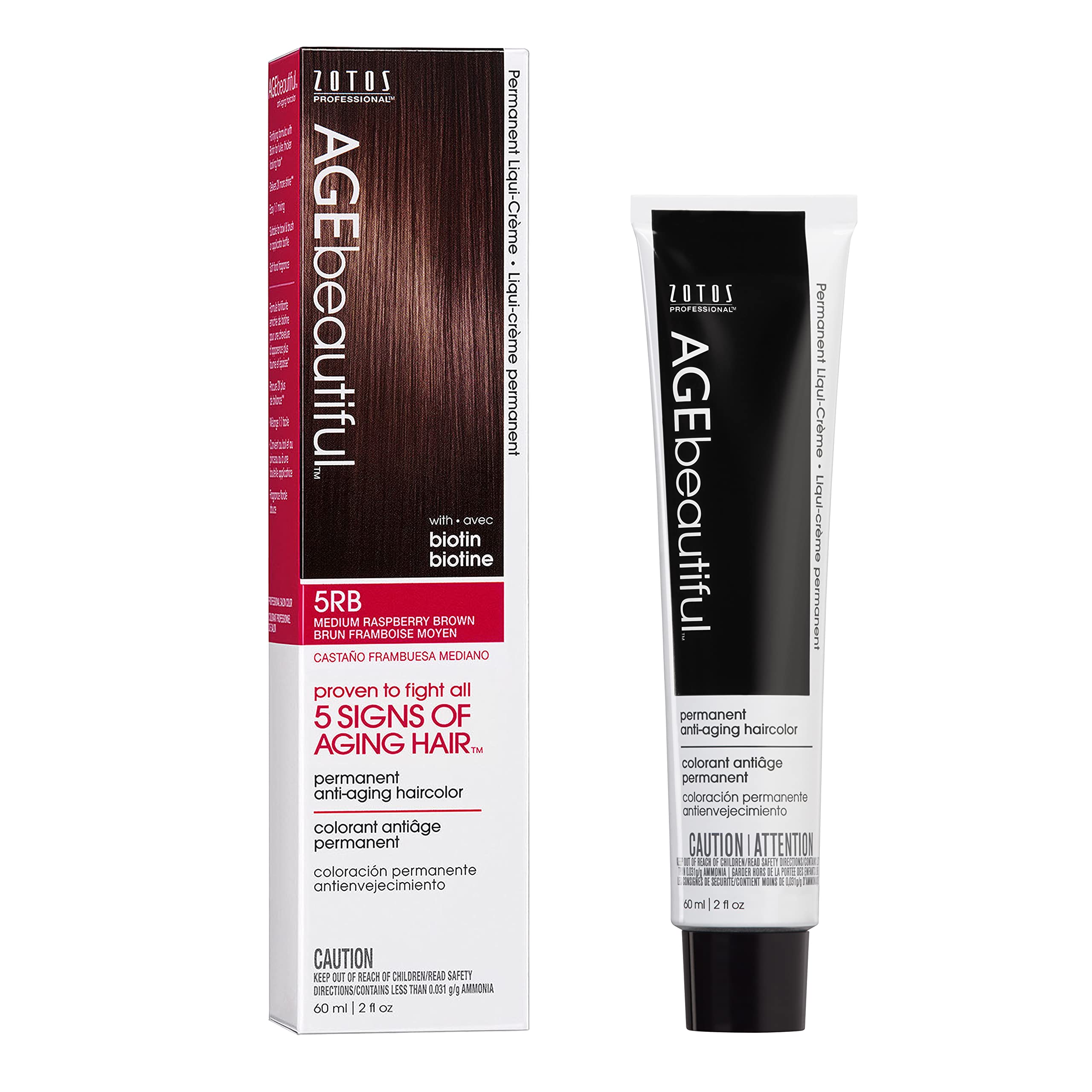Tinte De Pelo Age Beautiful Liqui Creme 5rb Medium Frambuesa Marrón - Venta Internacional. $545