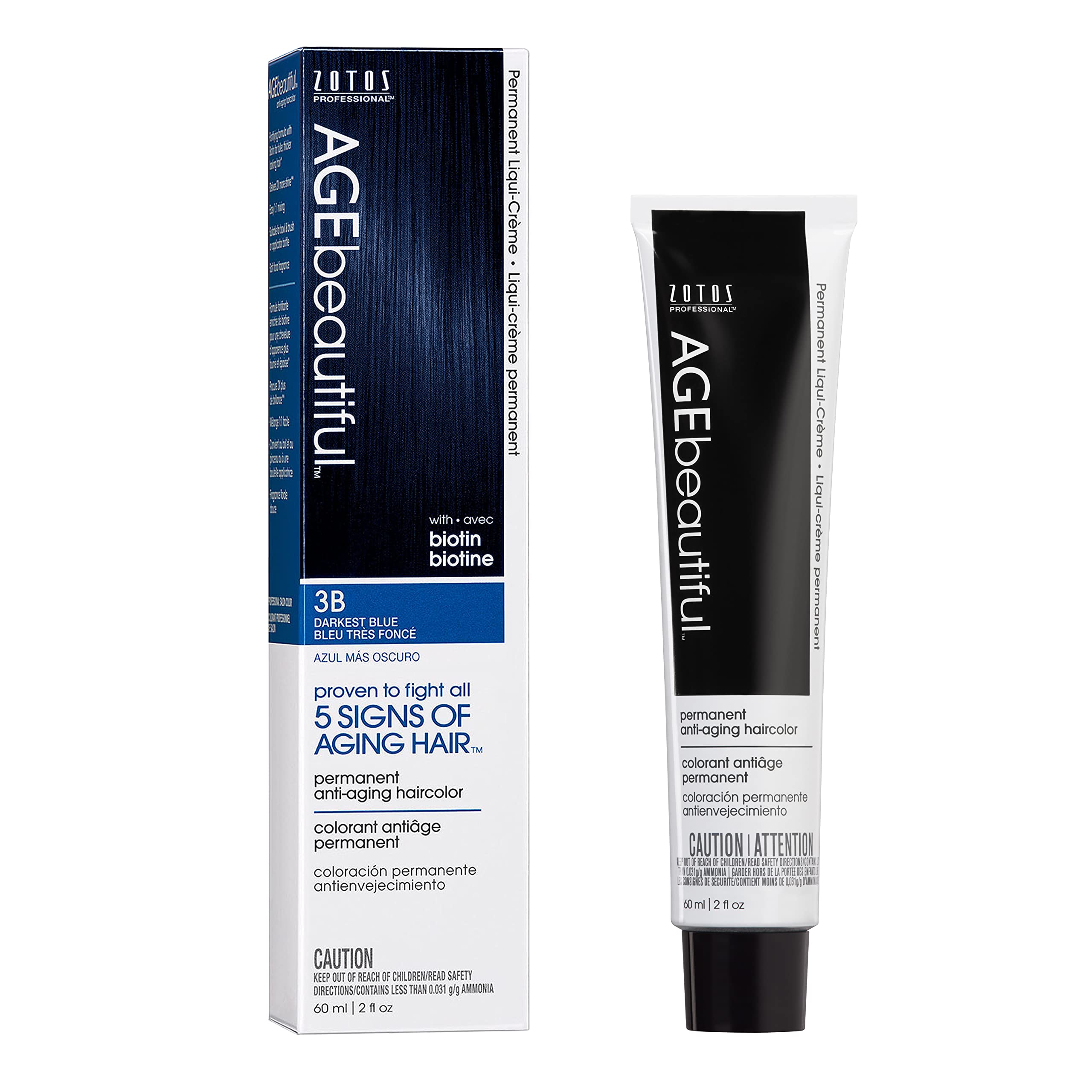 Foto 2 pulgar | Color De Cabello Age Beautiful Permanent Liqui Creme 3b Darkest Blue - Venta Internacional.