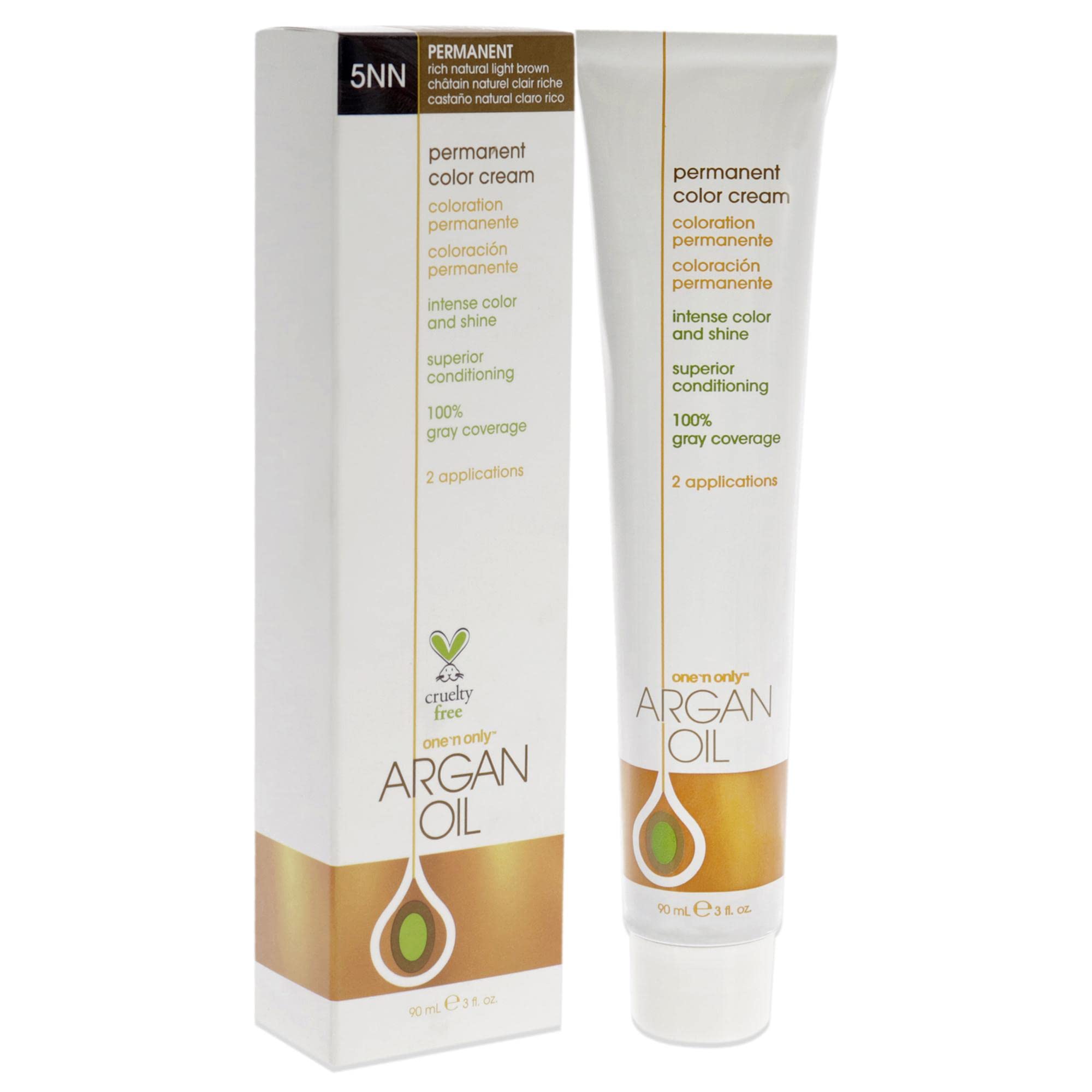Foto 4 pulgar | Tinte De Pelo One 'n Only Con Aceite De Argán Permanente 5nn, Marrón Claro, 90 Ml - Venta Internacional.