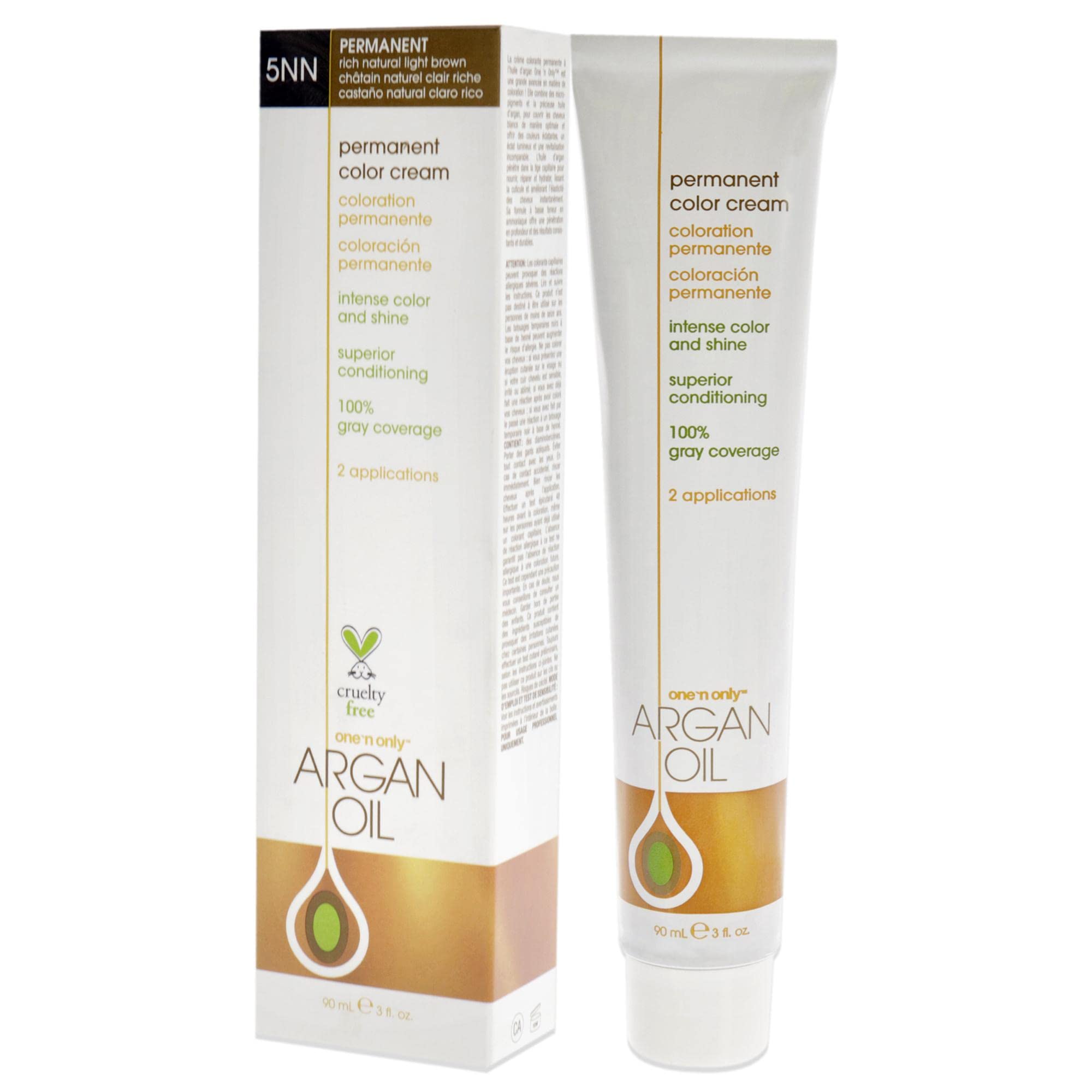 Foto 4 | Tinte De Pelo One 'n Only Con Aceite De Argán Permanente 5nn, Marrón Claro, 90 Ml - Venta Internacional.