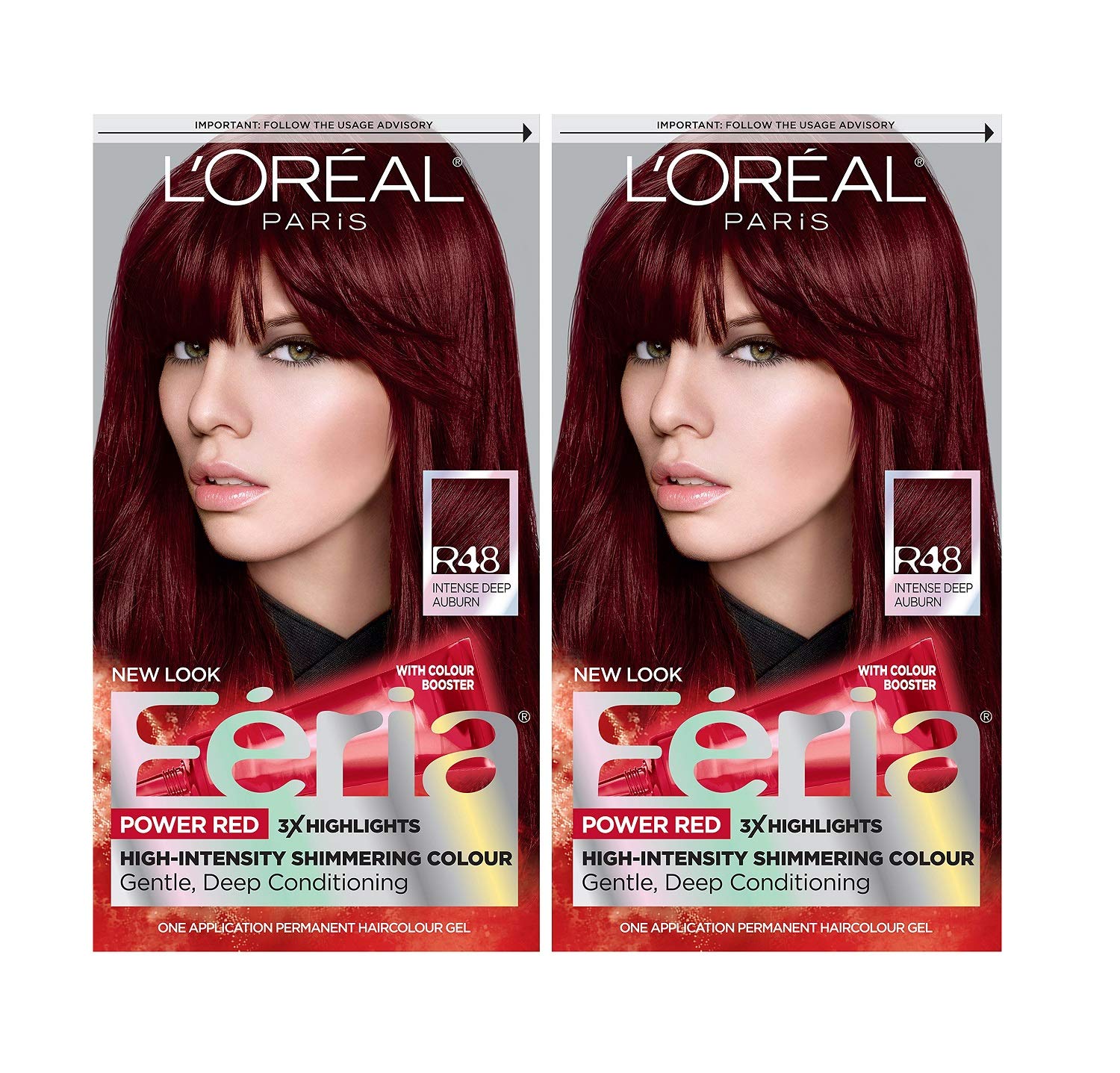 Kit De Tinte Para El Cabello L'oreal Paris Feria R48 Intense Deep Auburn X2 - Venta Internacional. $1,033