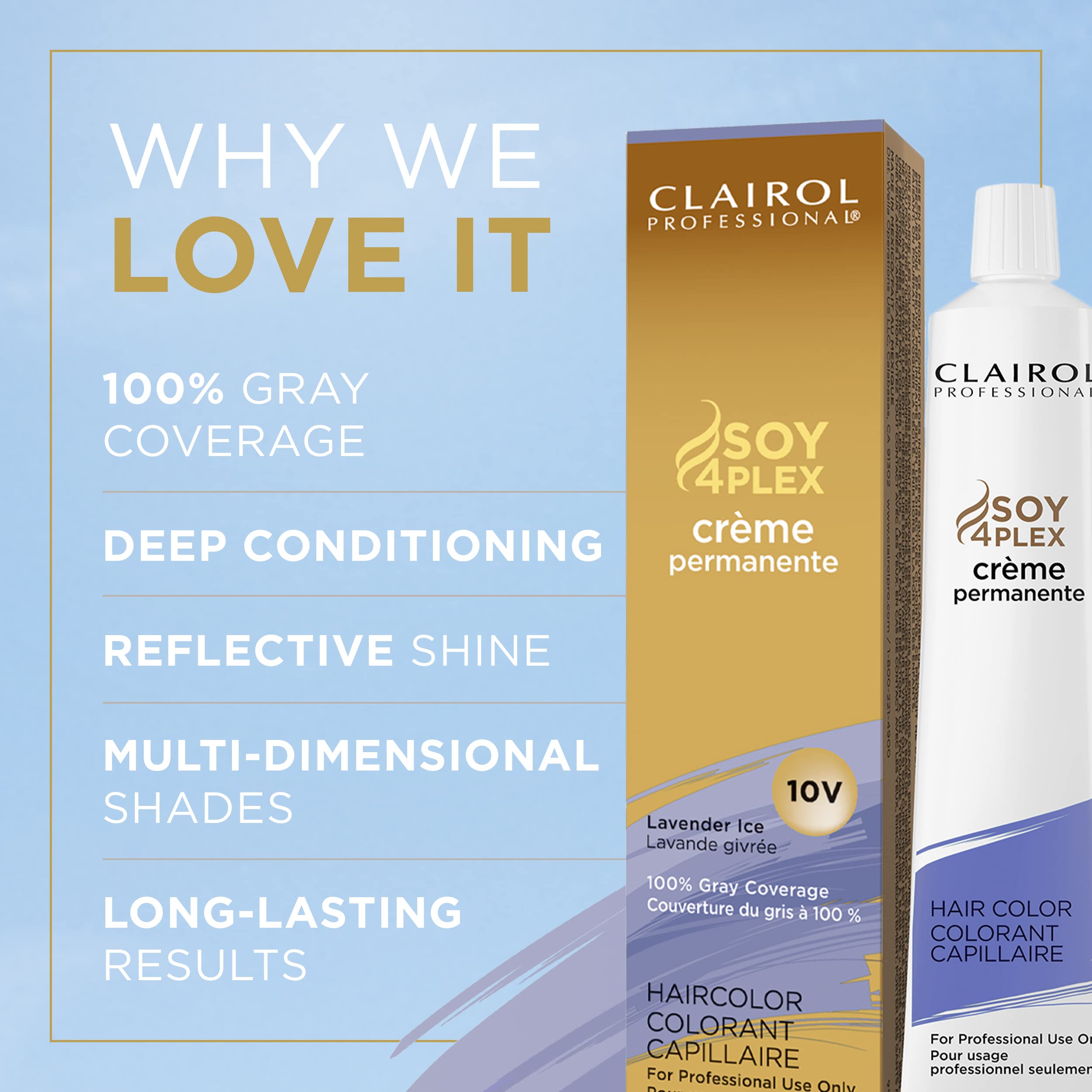 Foto 4 pulgar | Tinte Para El Cabello Clairol Professional Permanent Creme 10 G Lavender Ice 60 Ml - Venta Internacional.