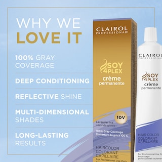 Foto 3 | Tinte Para El Cabello Clairol Professional Permanent Creme 10 G Lavender Ice 60 Ml - Venta Internacional.