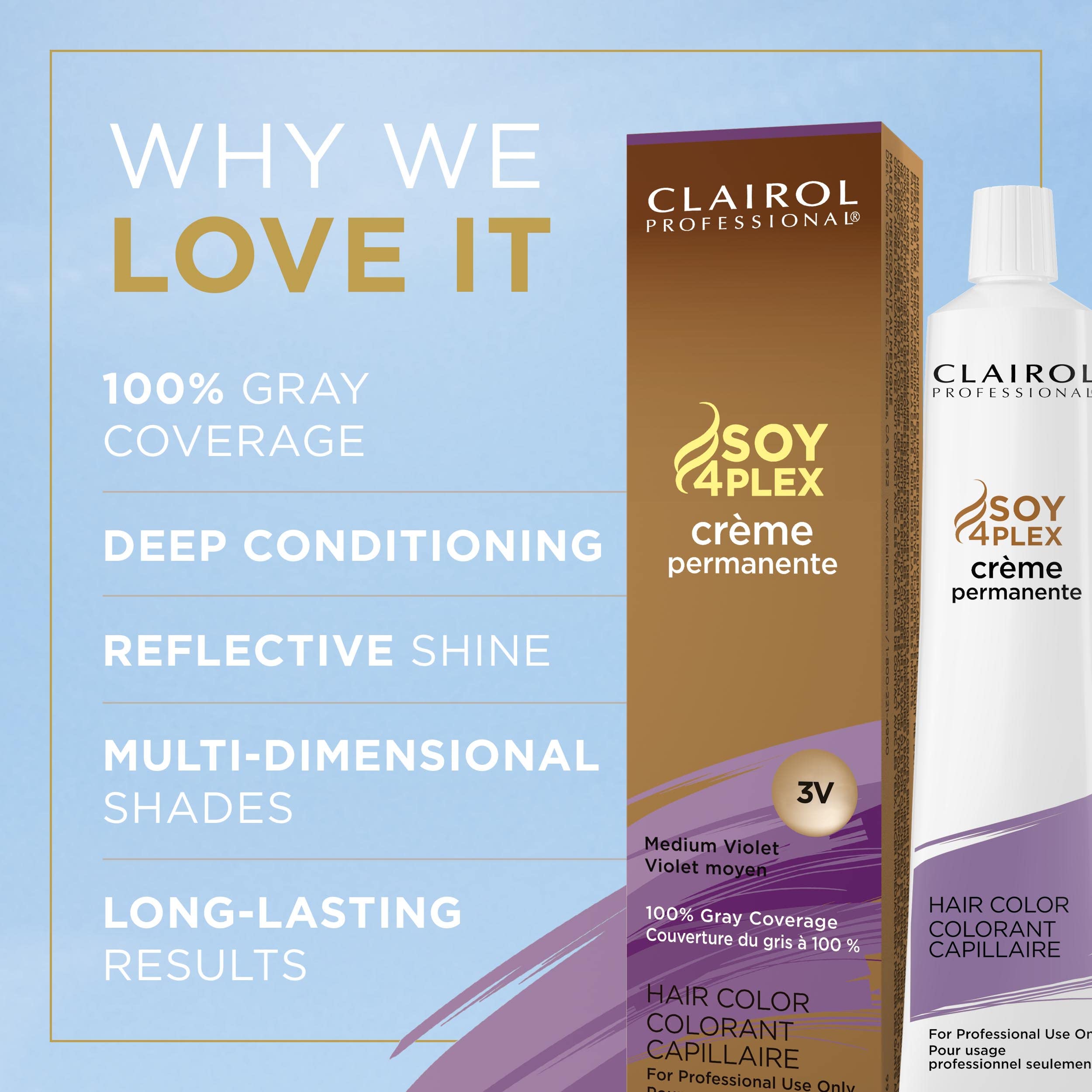 Foto 4 pulgar | Tinte Para El Cabello Clairol Professional Permanent Crème 3v Medium Violet - Venta Internacional.