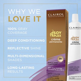 Foto 3 | Tinte Para El Cabello Clairol Professional Permanent Crème 3v Medium Violet - Venta Internacional.