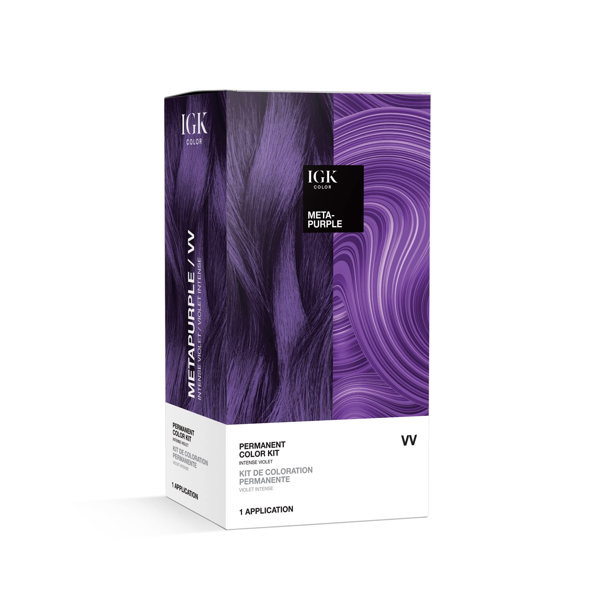 Kit De Coloración Para El Cabello Igk Metapurple Intense Violet Vv 140 Ml - Venta Internacional.