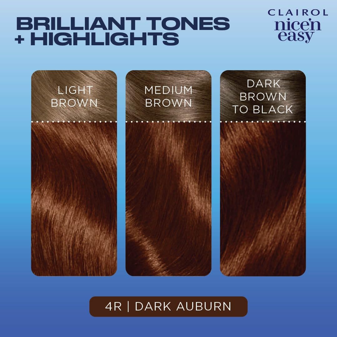 Foto 6 pulgar | Tinte Para El Cabello Clairol Nice'n Easy 4r Castaño Oscuro, Paquete De 3 - Venta Internacional.