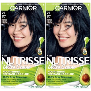 Foto 1 | Tinte Para El Cabello Garnier Nutrisse Nourishing Creme 22 Intense Blue Black - Venta Internacional.