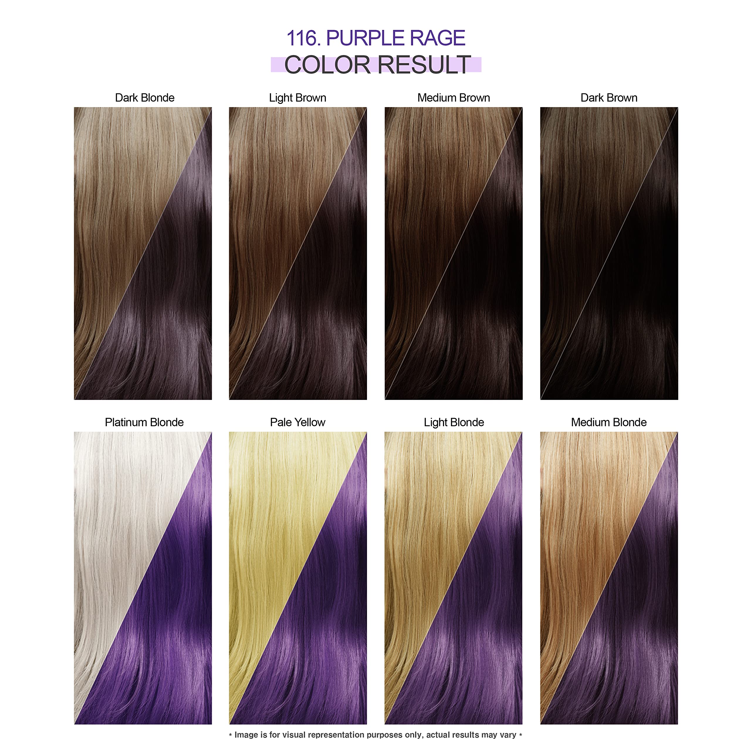 Foto 4 pulgar | Tinte Para El Cabello Adore Semi Permanent Purple Rage 116 Vegan 118 Ml - Venta Internacional.