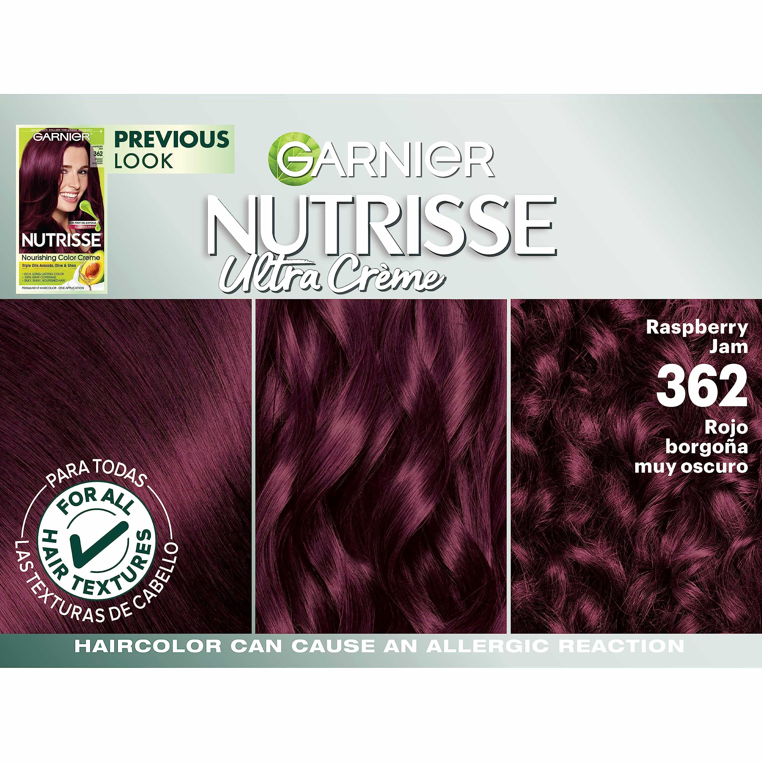 Foto 5 pulgar | Color De Cabello Garnier Nutrisse Nourishing Creme 362 Darkest Berry - Venta Internacional.