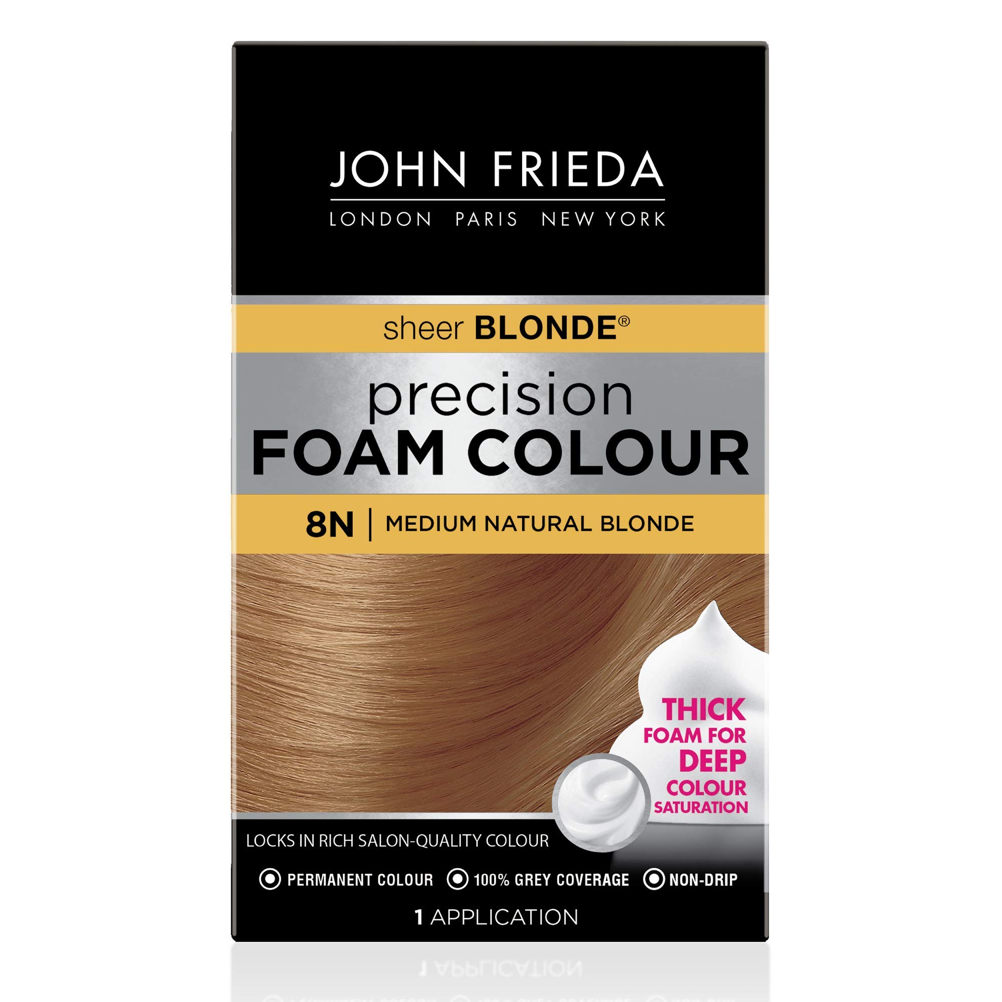 Tinte De Pelo John Frieda Precision Foam Medium Natural Blonde 8n - Venta Internacional.