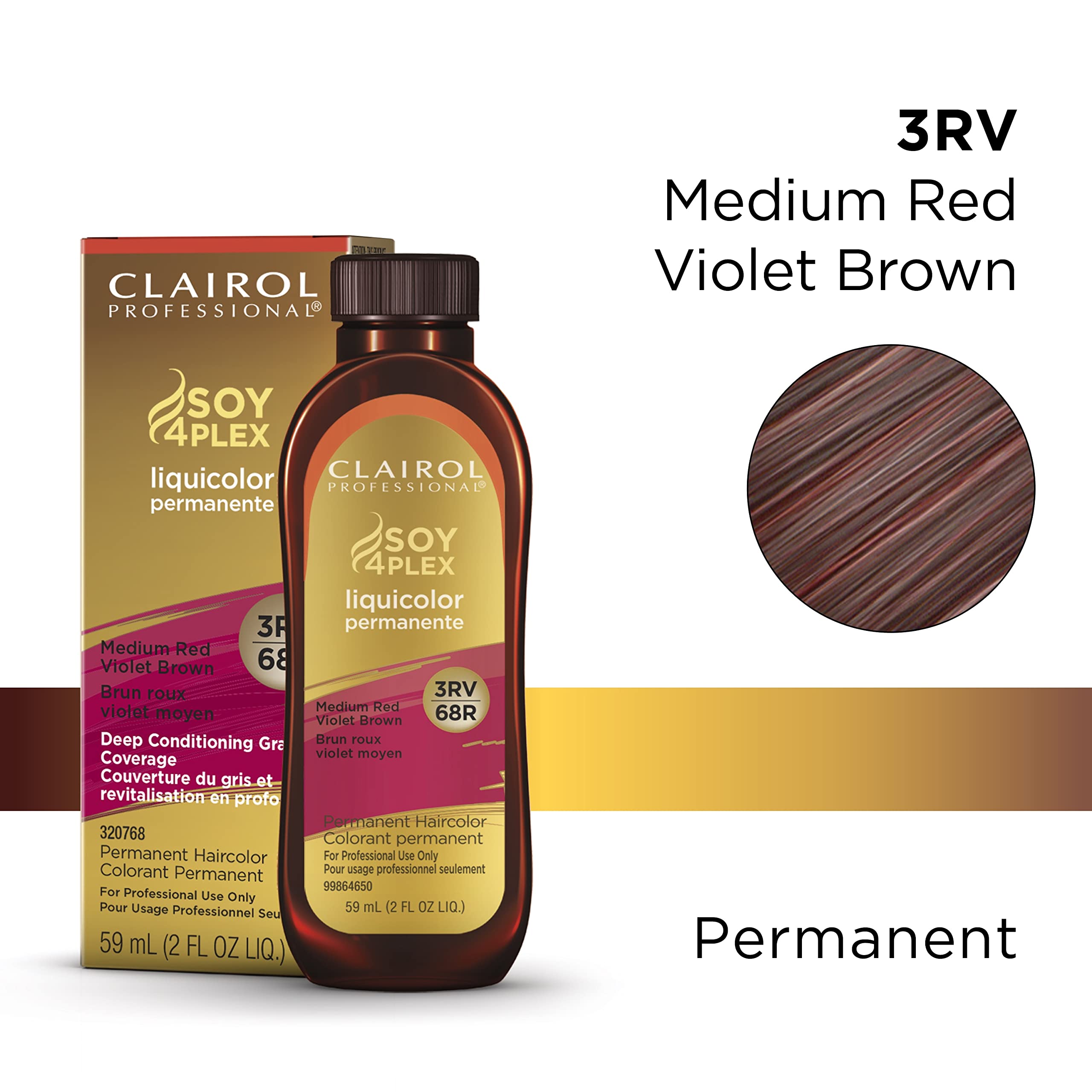 Foto 3 pulgar | Tinte De Pelo Clairol Professional Liquicolor 3rv Medium Red Violet Brown 60 Ml - Venta Internacional.