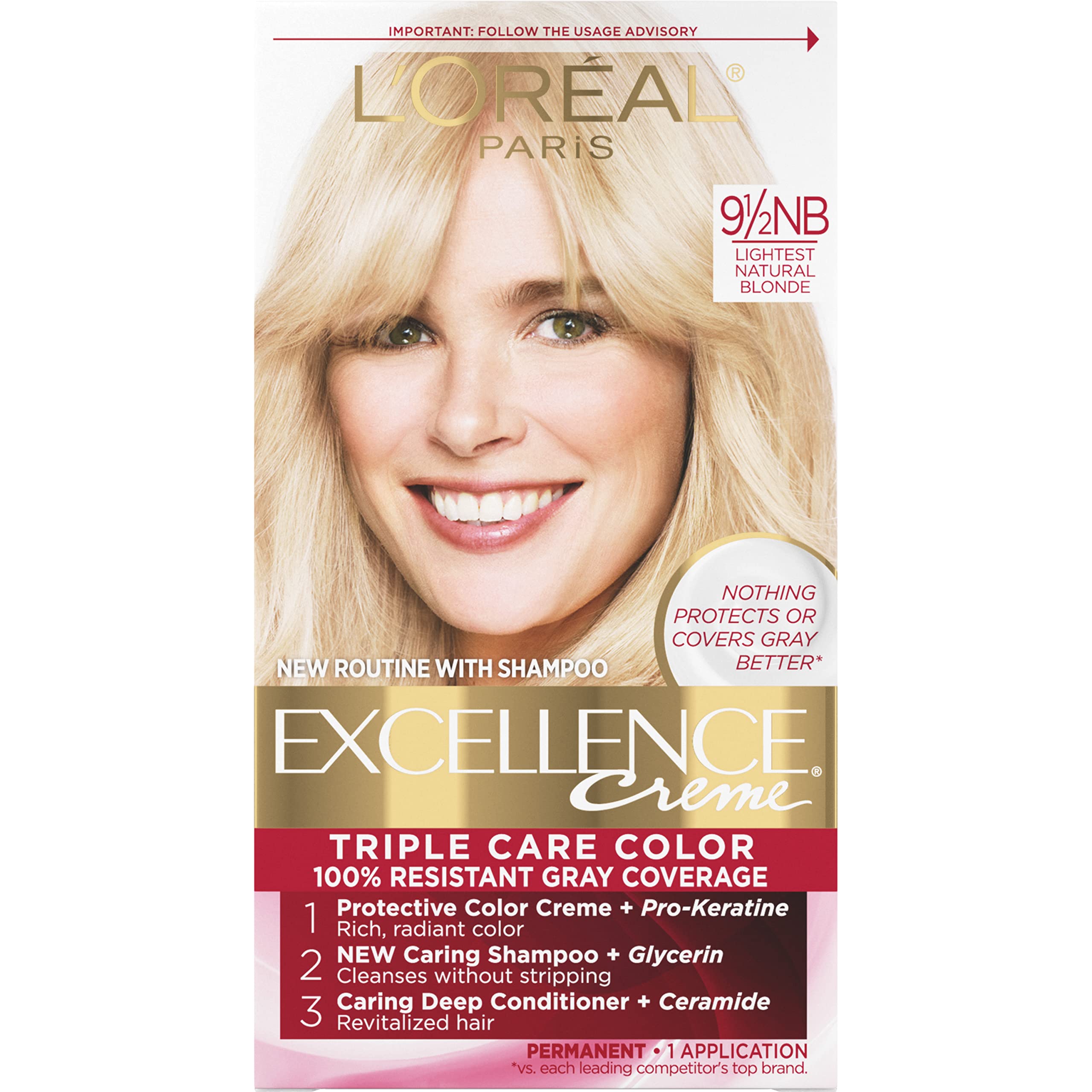 Foto 2 pulgar | Color De Cabello L'oreal Paris Excellence Creme 9.5nb Rubio Más Claro - Venta Internacional.