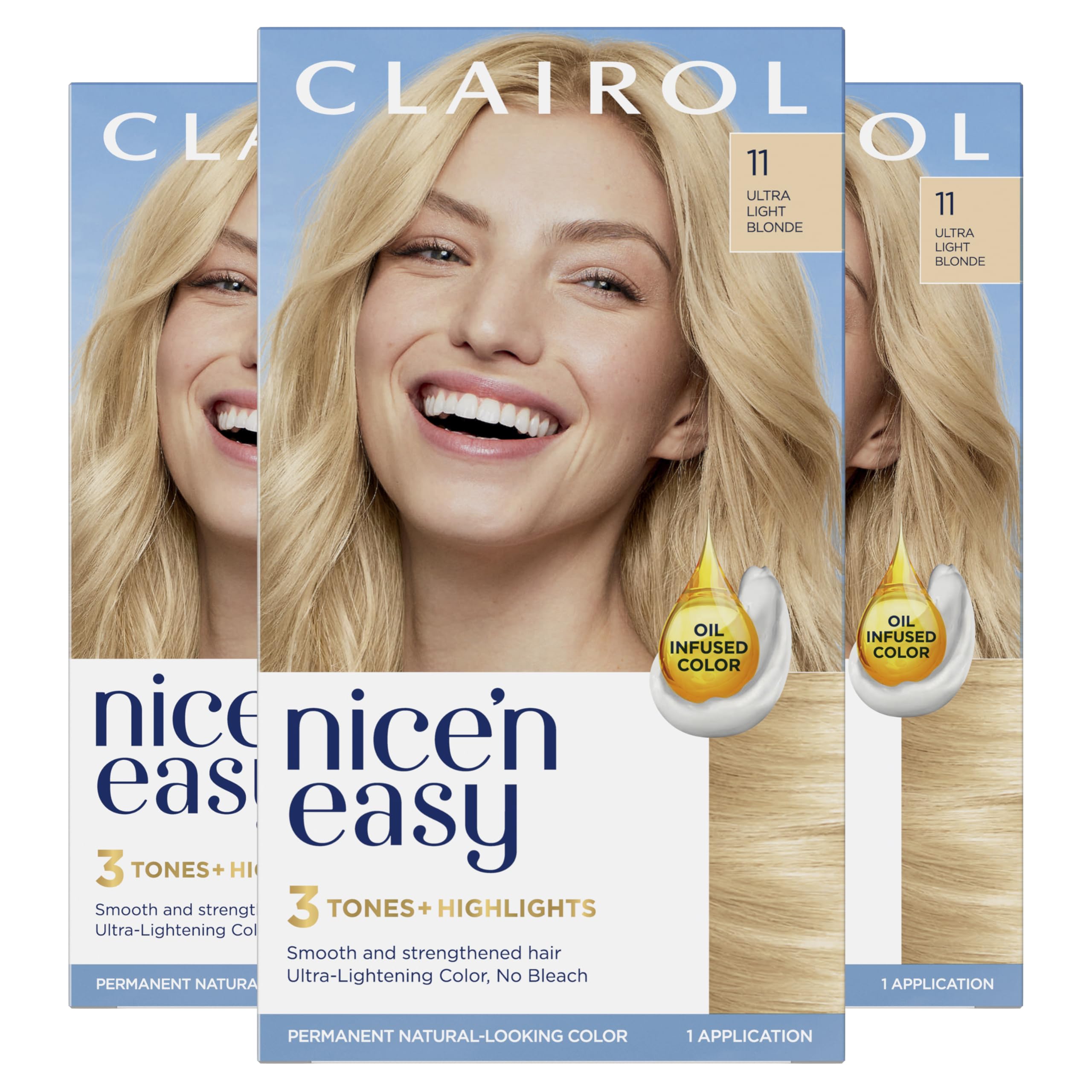 Foto 2 pulgar | Tinte Para El Cabello Clairol Nice'n Easy Permanent 11 Ultra Light Blonde - Venta Internacional.