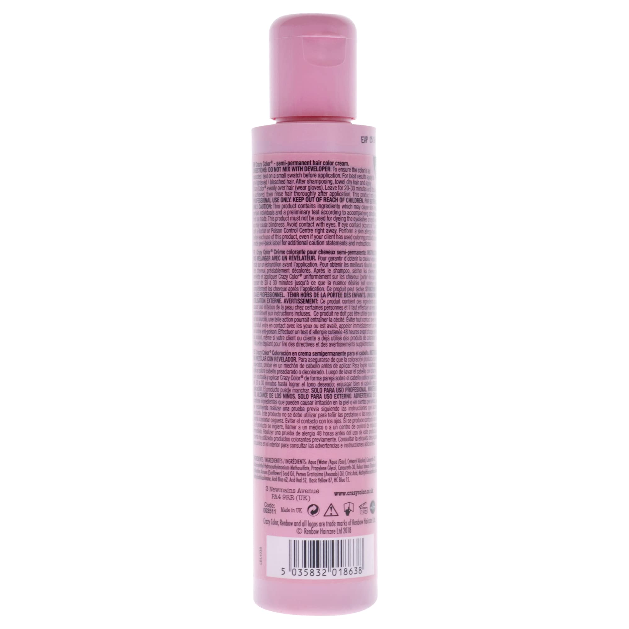 Foto 2 | Tinte De Pelo Crazy Color Salon Pro 54 Lavanda 150 Ml Para Mujer - Venta Internacional.