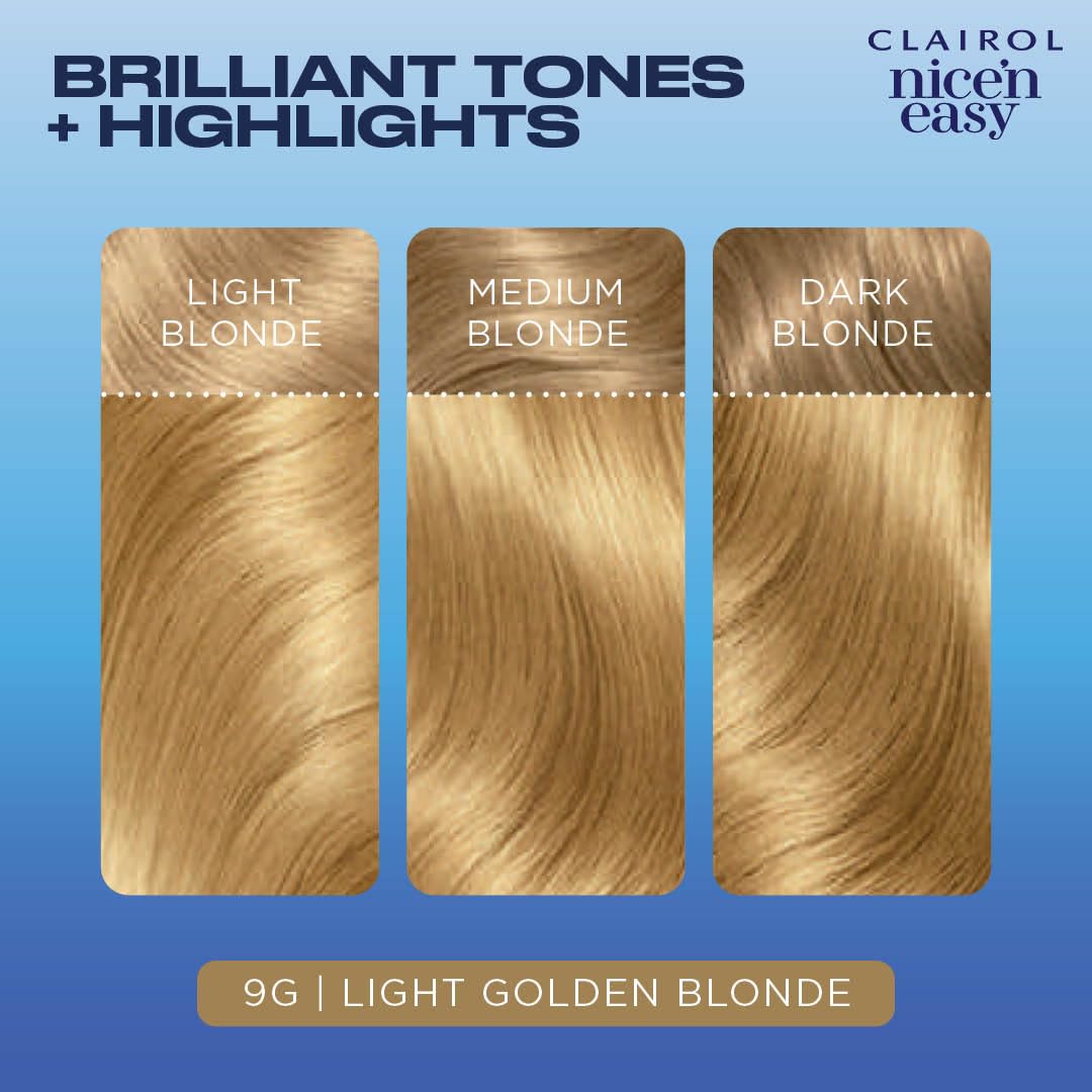 Foto 6 pulgar | Tinte Para El Cabello Clairol Nice'n Easy 9g Rubio Dorado Claro X3 - Venta Internacional.