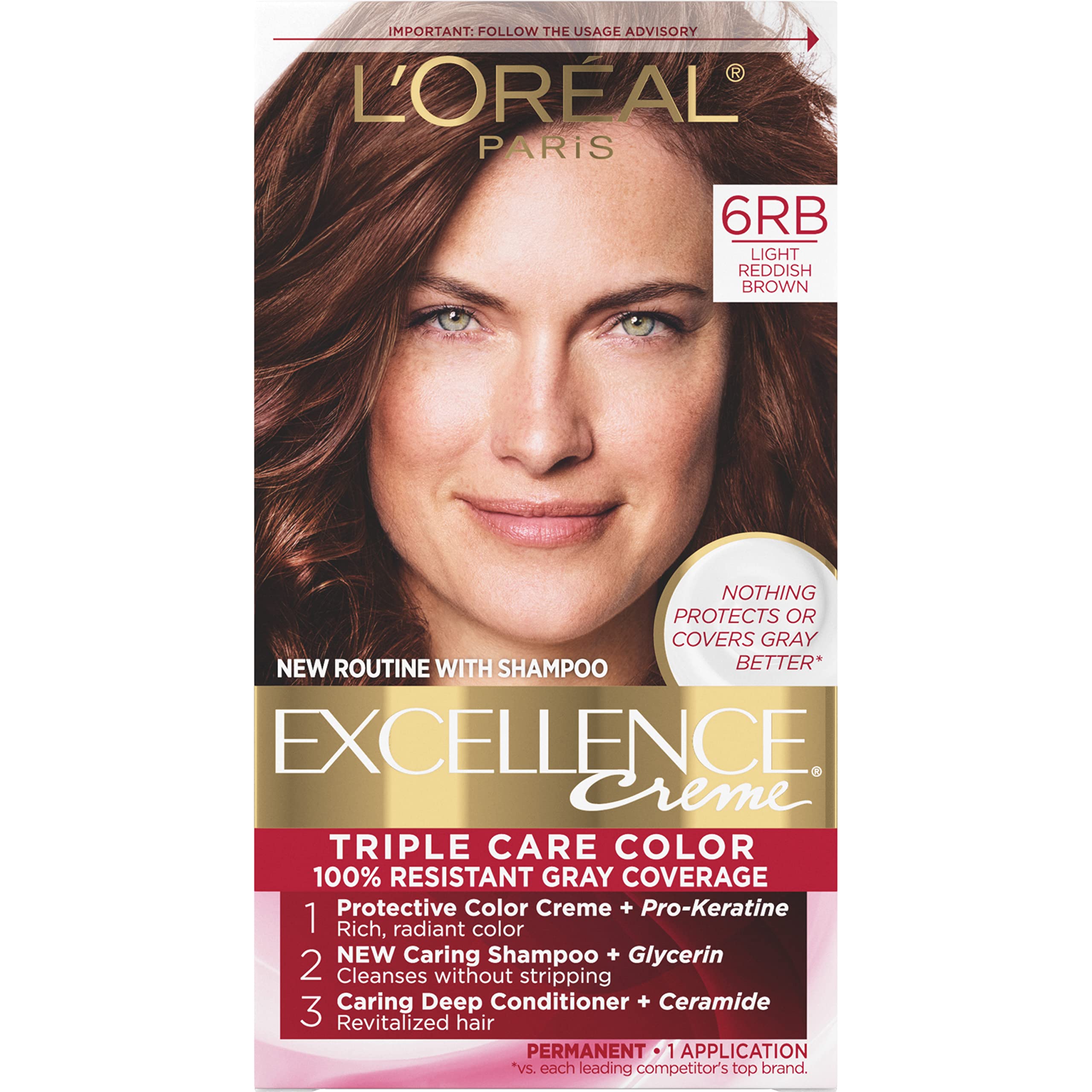 Foto 2 pulgar | Color De Cabello L'oreal Paris Excellence Creme 6rb Marrón Rojizo Claro - Venta Internacional.