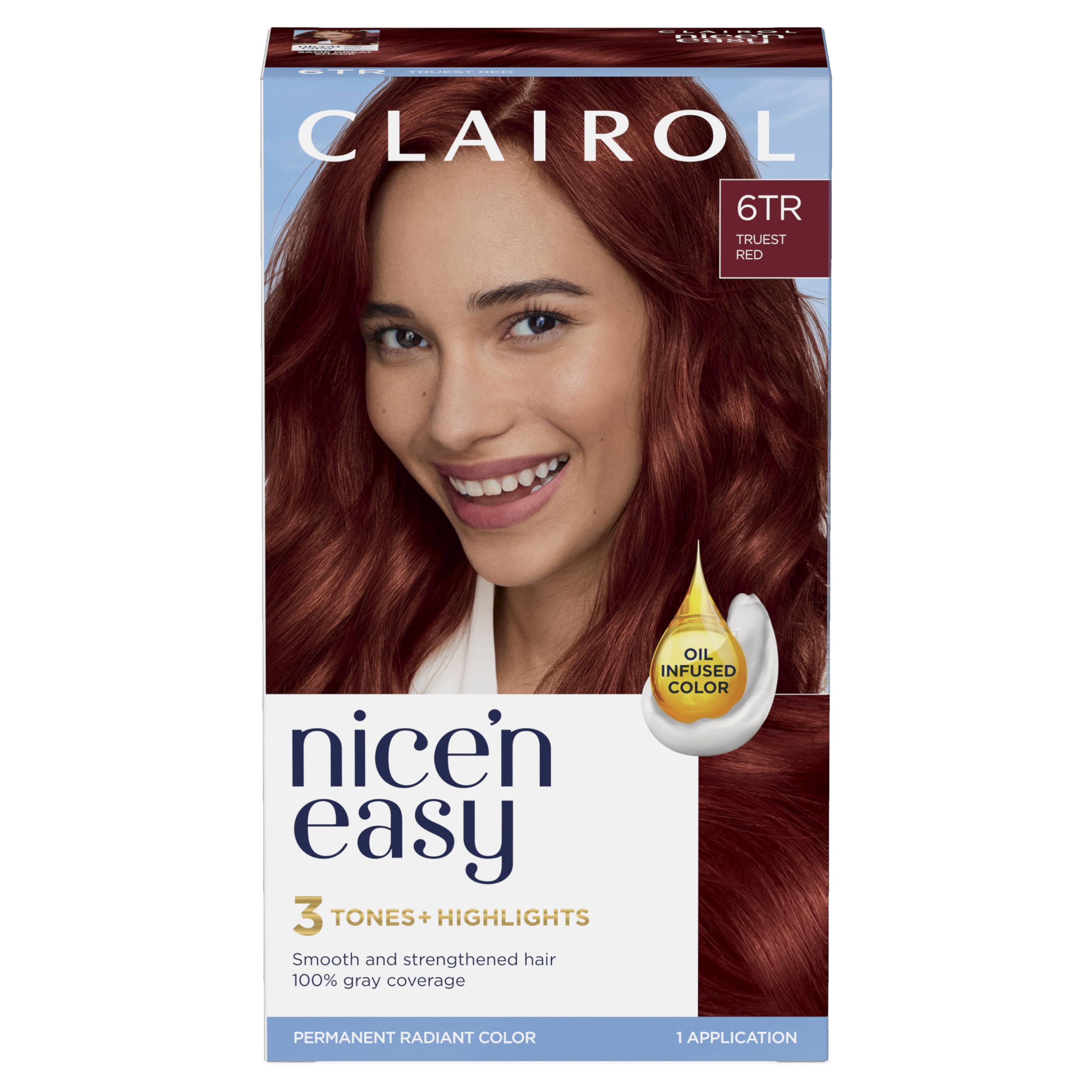 Foto 2 pulgar | Tinte Para El Cabello Clairol Nice'n Easy 6tr Truest Red Permanente - Venta Internacional.