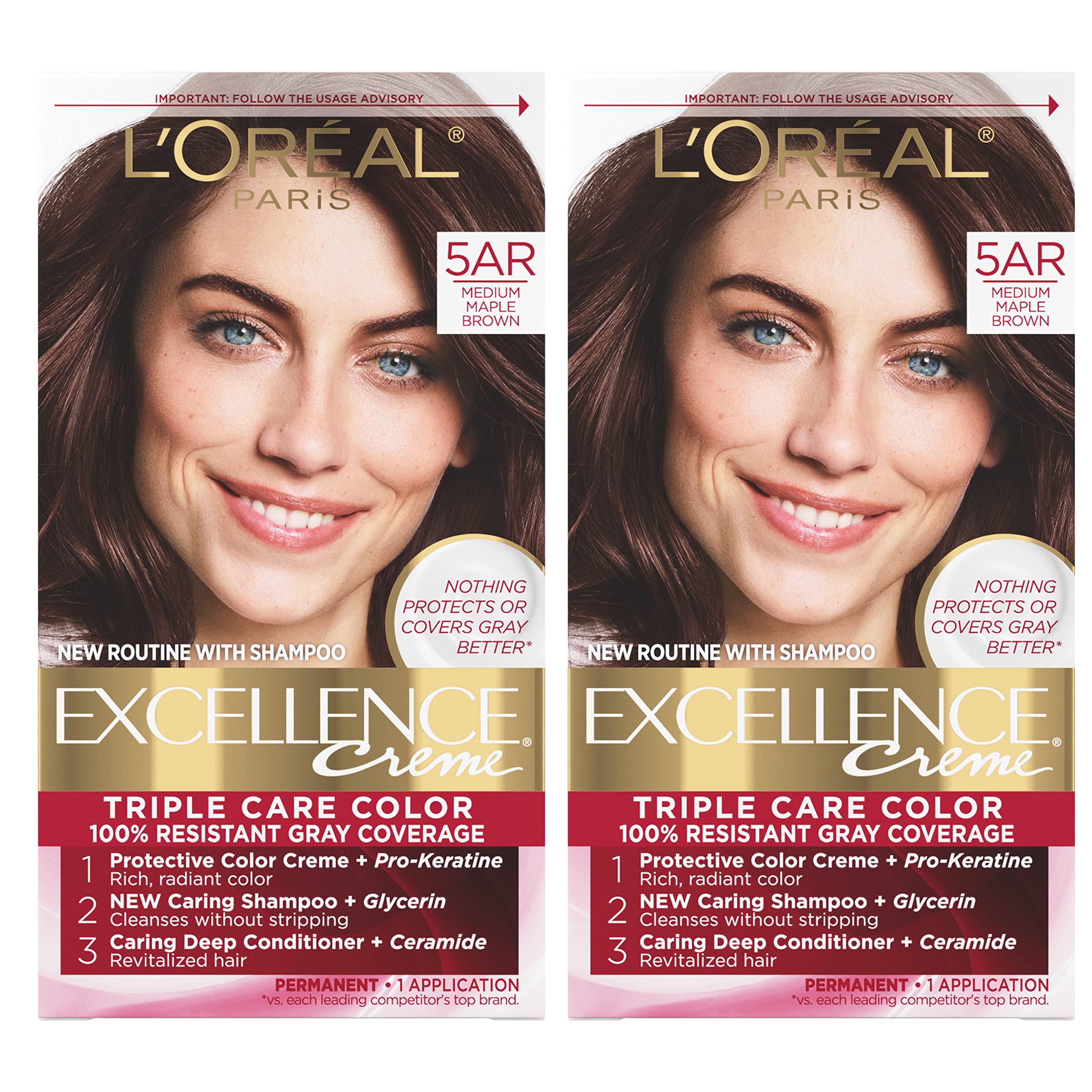 Tinte De Pelo L'oreal Paris Excellence Creme 5ar Medium Maple Brown - Venta Internacional.