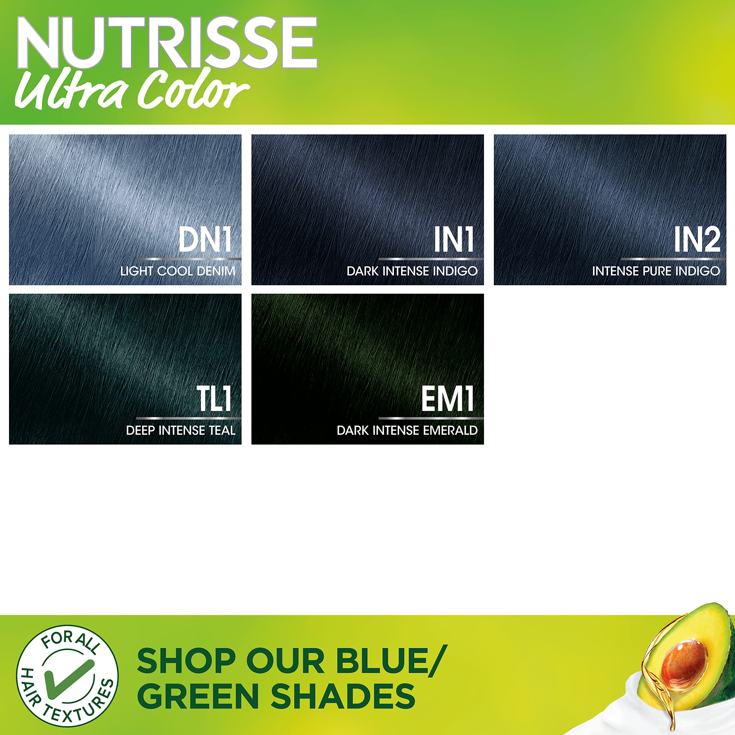 Foto 5 | Tinte Para El Cabello Garnier Nutrisse Ultra Color In1 Dark Indigo - Venta Internacional.