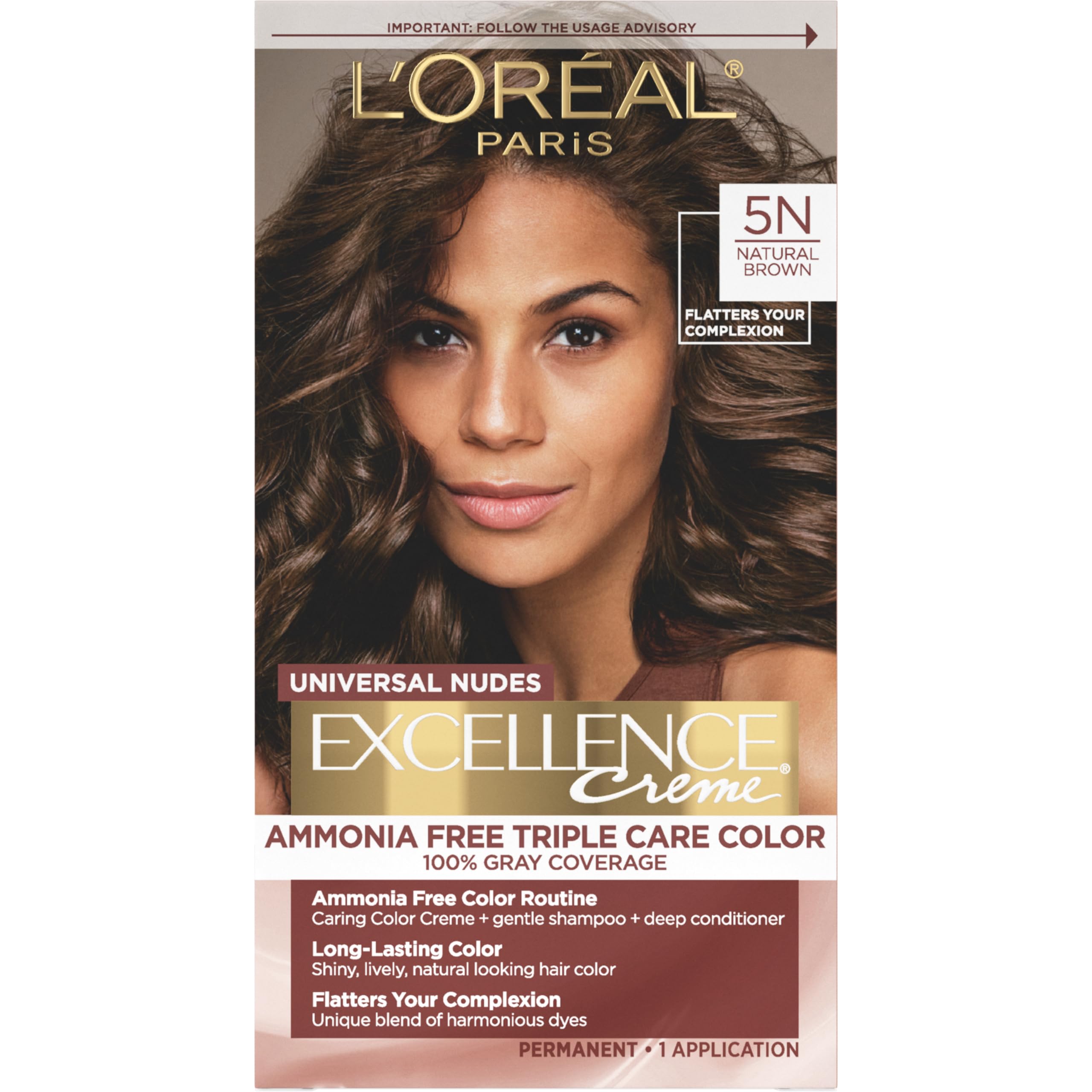 Foto 2 pulgar | Tinte Para El Cabello L'oréal Paris Excellence Universal Nudes 5n Brown - Venta Internacional.