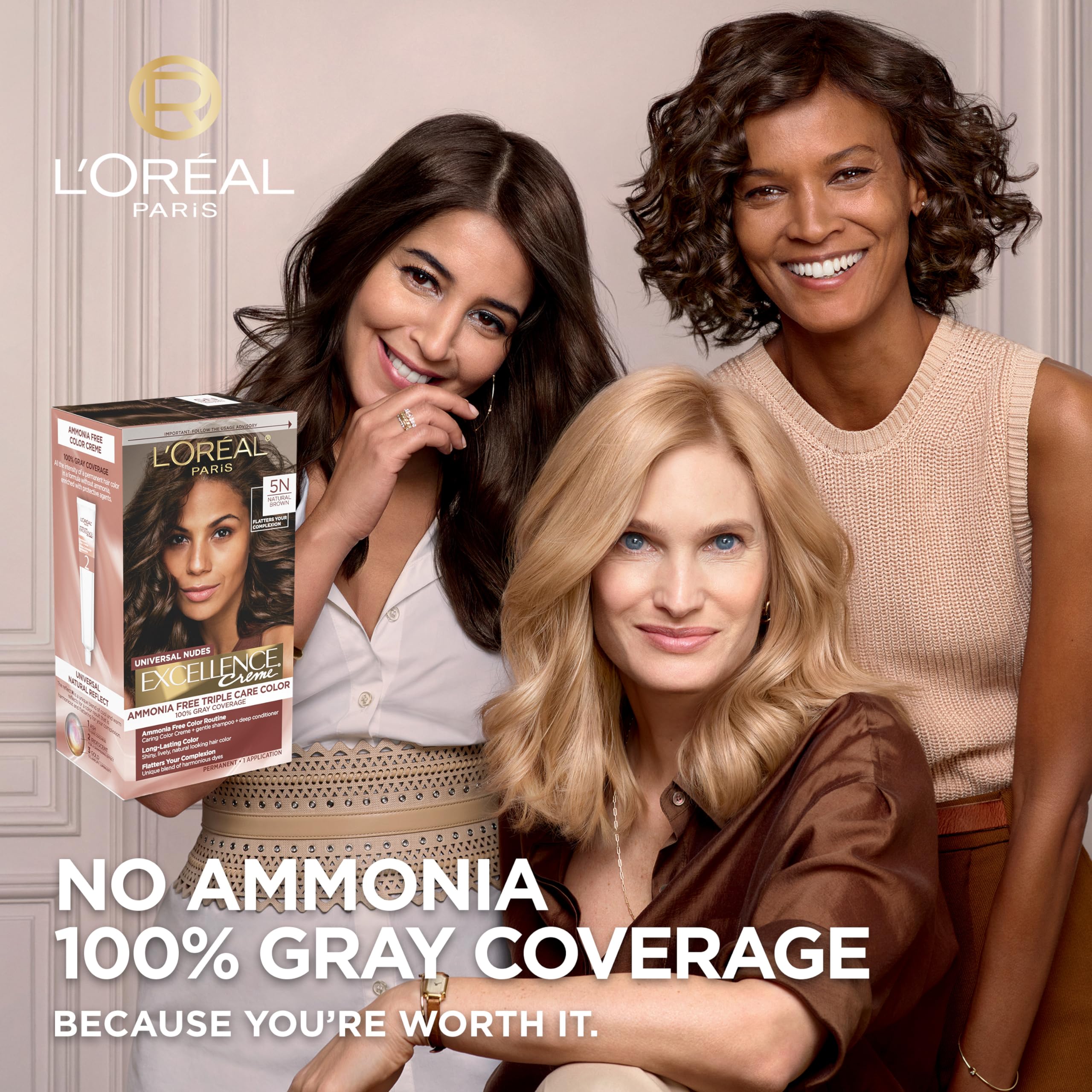 Foto 3 pulgar | Tinte Para El Cabello L'oréal Paris Excellence Universal Nudes 5n Brown - Venta Internacional.