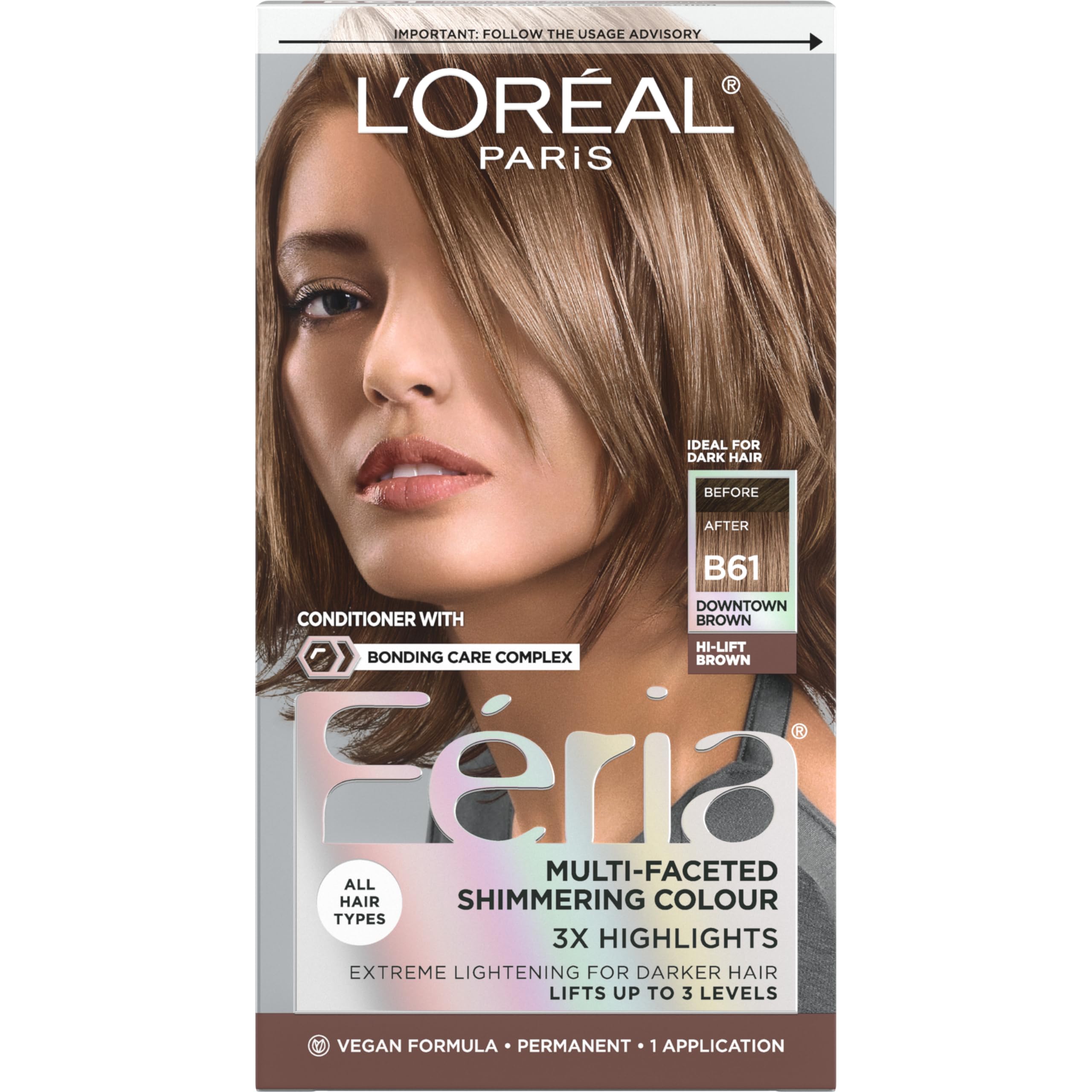 Tinte Para El Cabello L'oreal Paris Feria B61 Downtown Brown, Paquete De 1 - Venta Internacional.