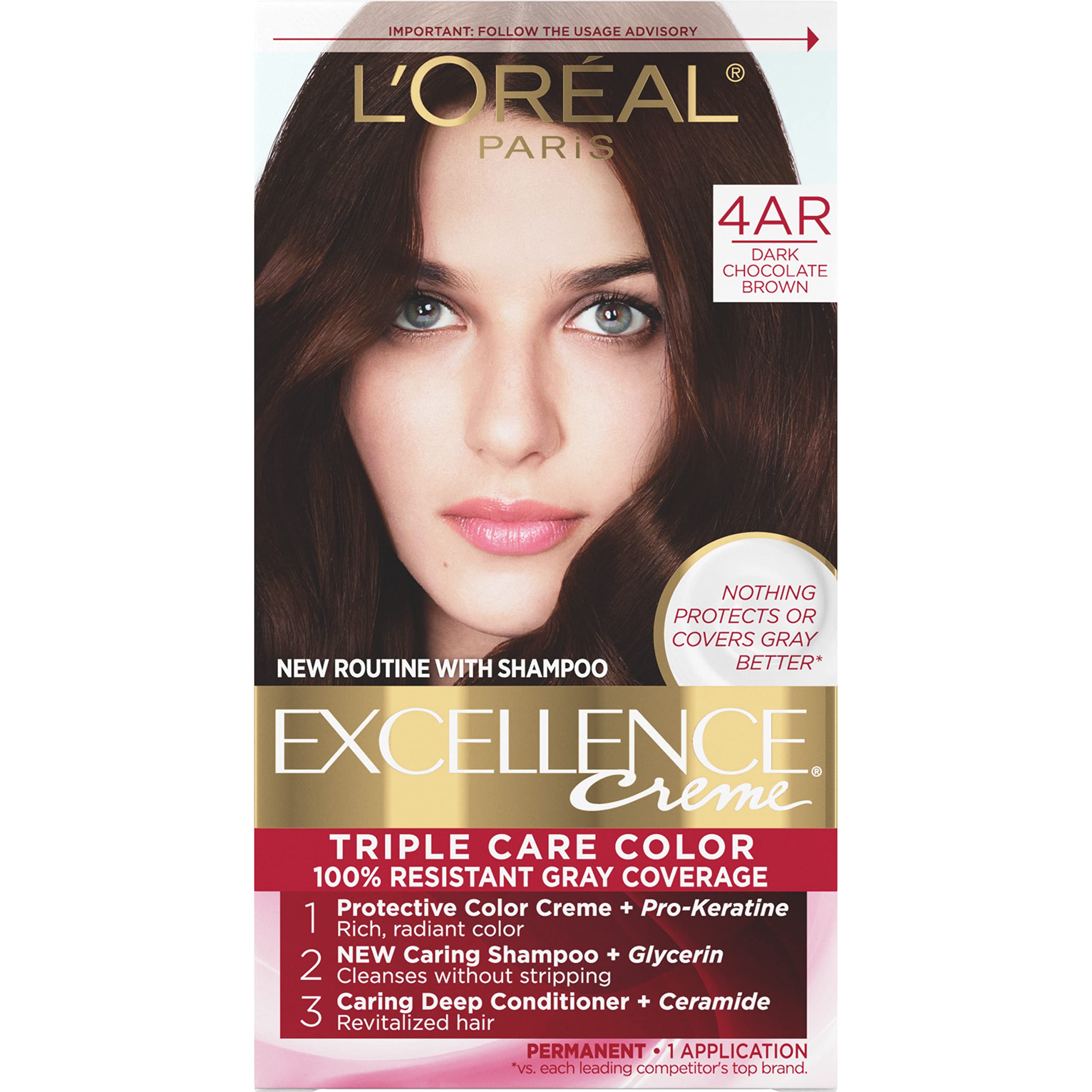 Foto 2 pulgar | Tinte De Pelo L'oreal Paris Excellence Creme 4ar Dark Chocolate - Venta Internacional.